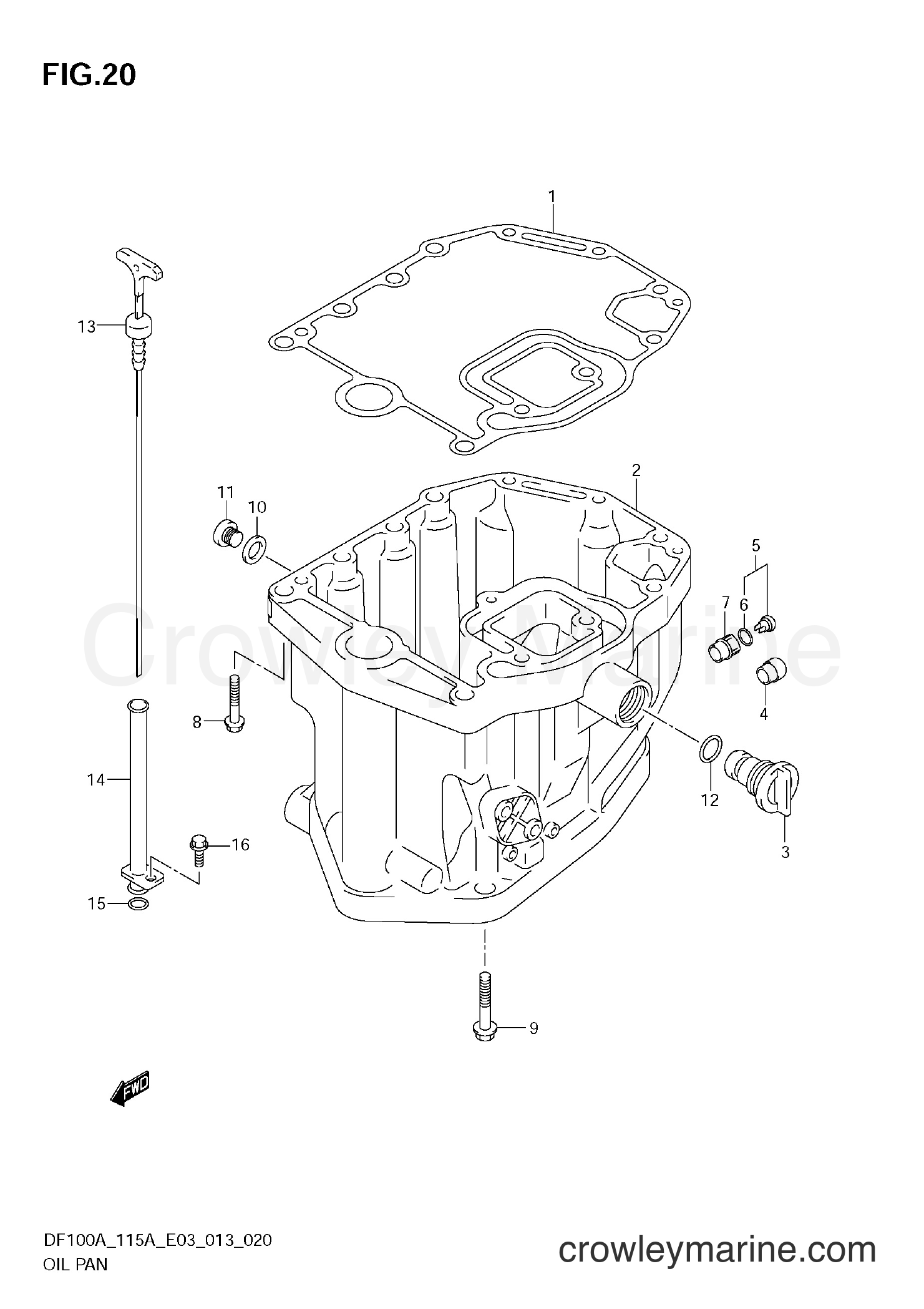 Suzuki Marine DF100A 310001~ - OIL PAN