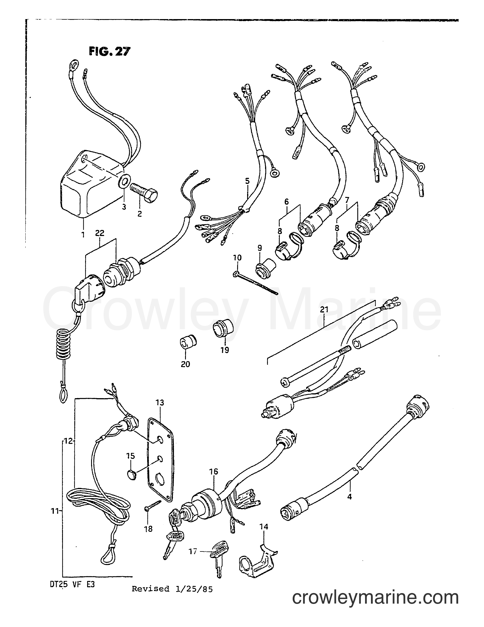 Suzuki Marine DT25 - OPTIONAL : ELECTRICAL (FOR ELECTRIC STARTER)