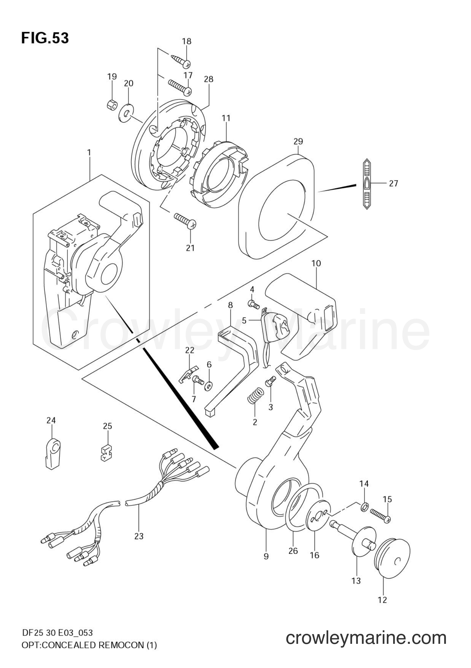 Suzuki Marine DF25 - OPT:CONCEALED REMOCON (1)
