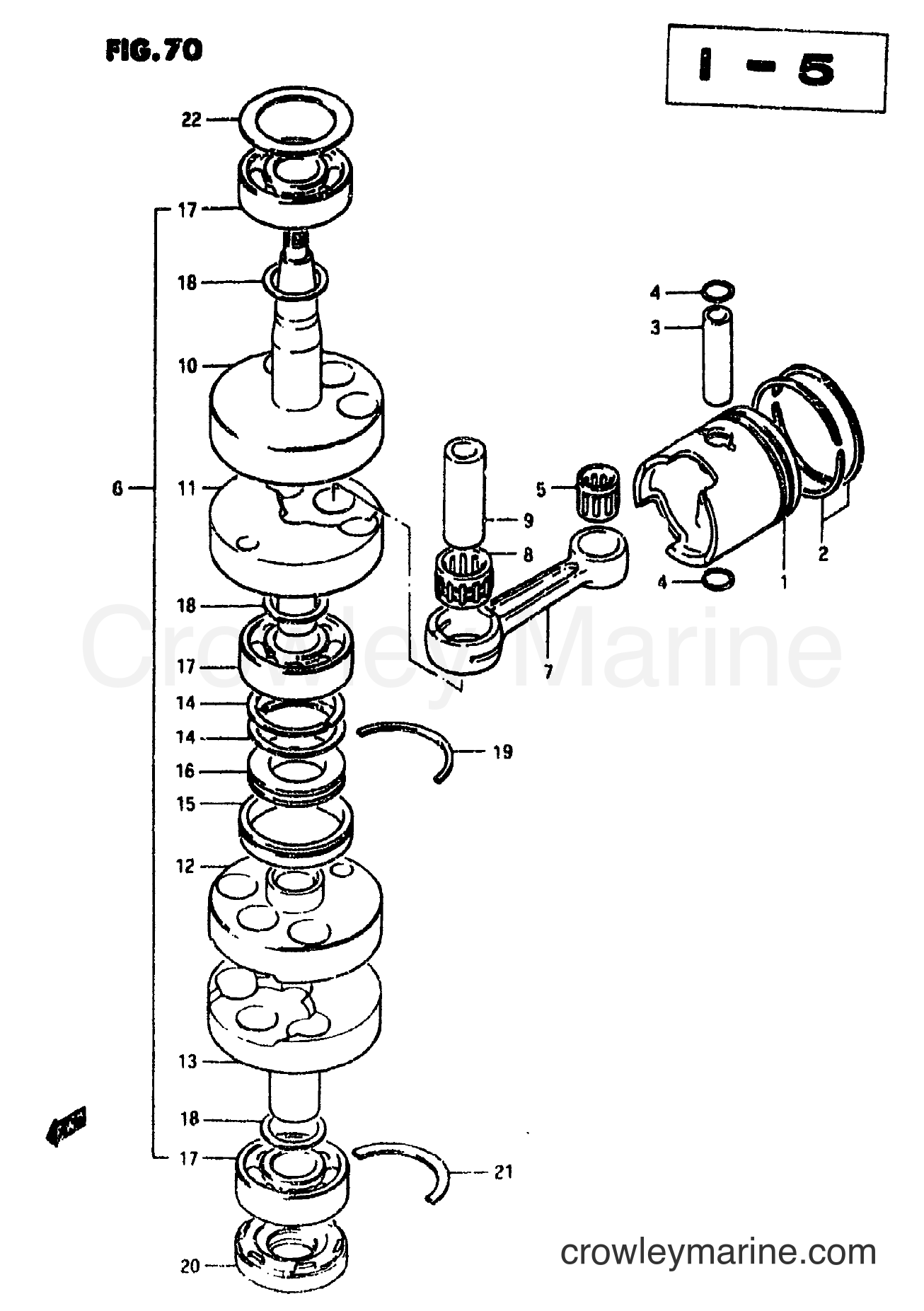 Suzuki Marine DT5 - CRANKSHAFT