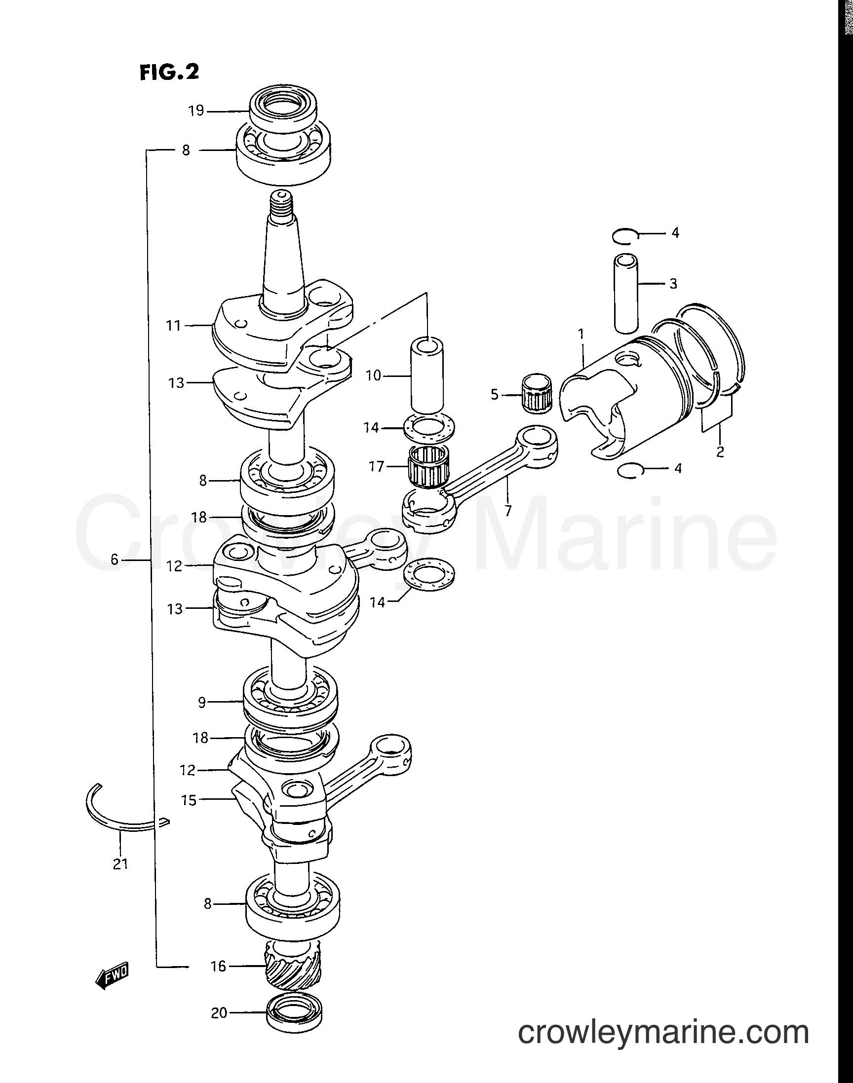 Suzuki Marine DT25C - Crankshaft