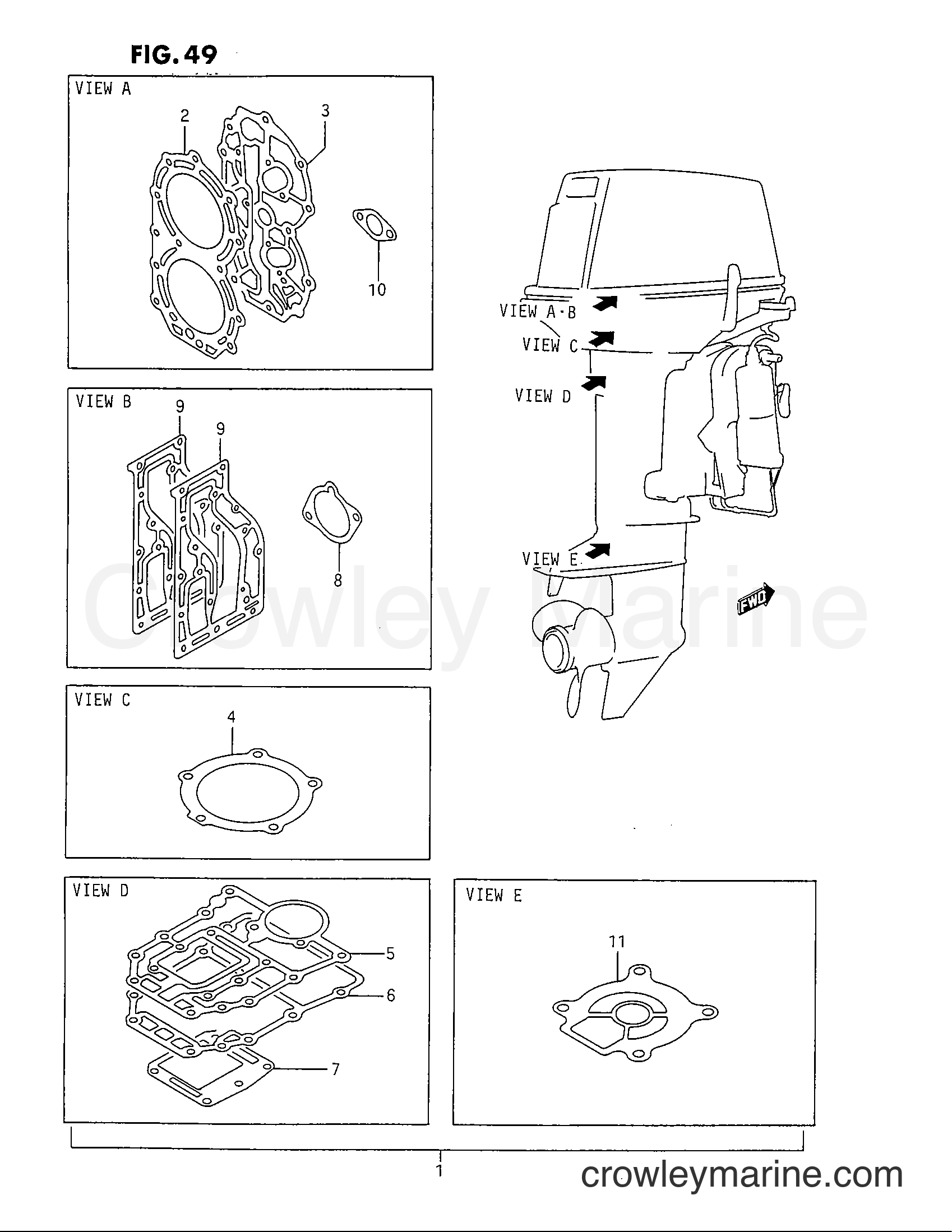 Suzuki Marine DT40C - GASKET SET