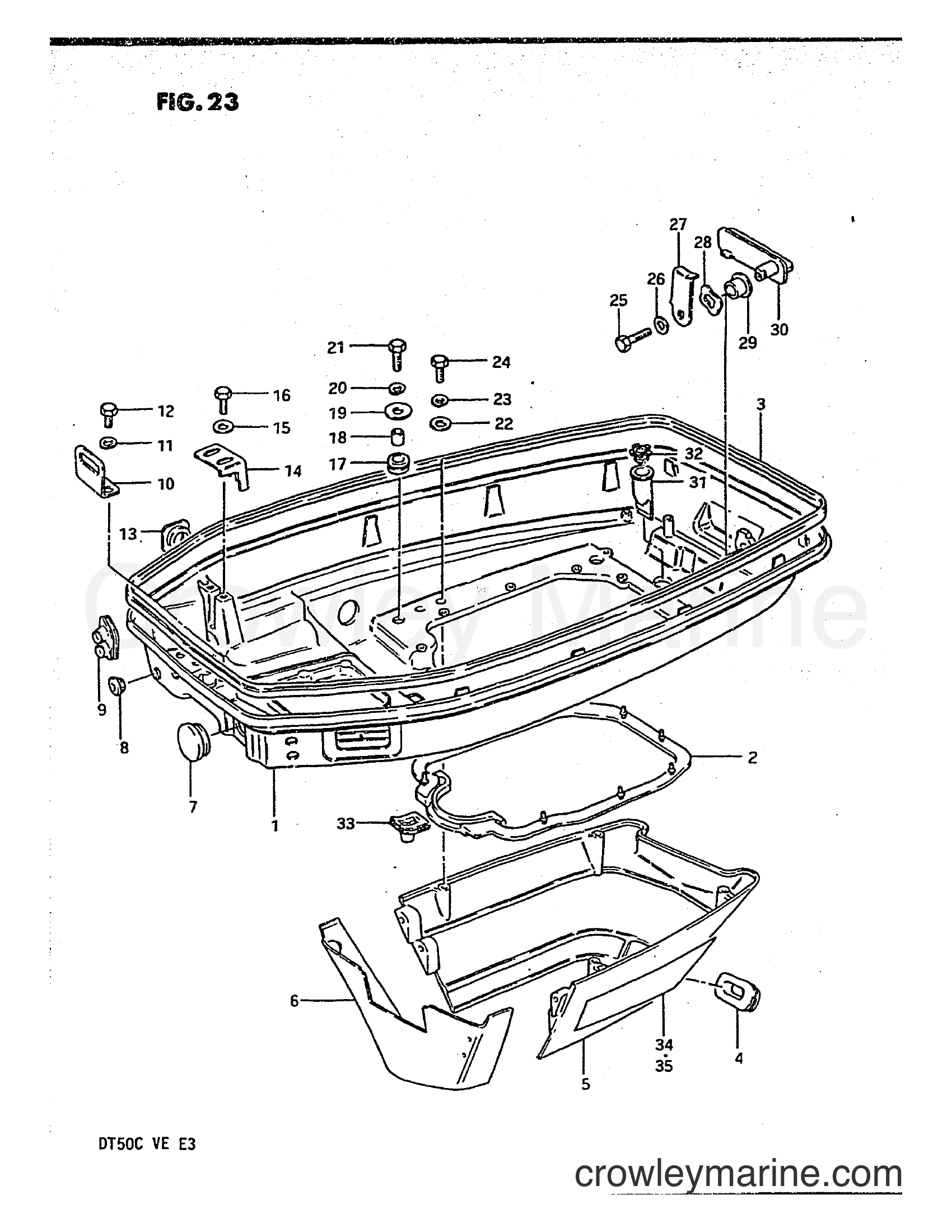 Suzuki Marine DT50 - LOWER COVER
