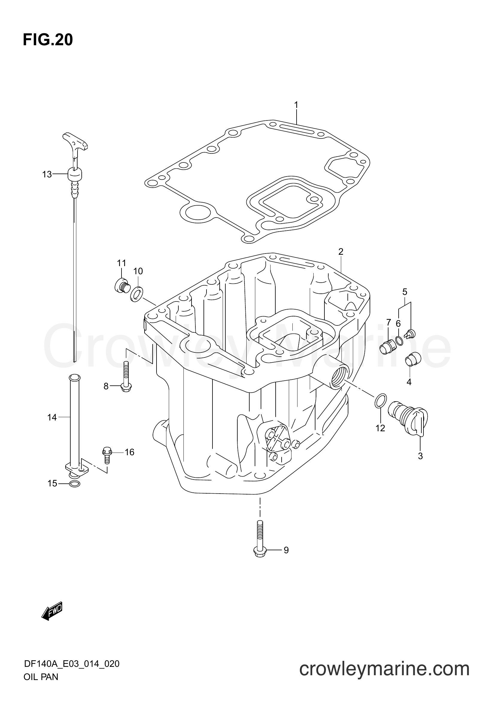 Suzuki Marine DF100 410001~ - OIL PAN
