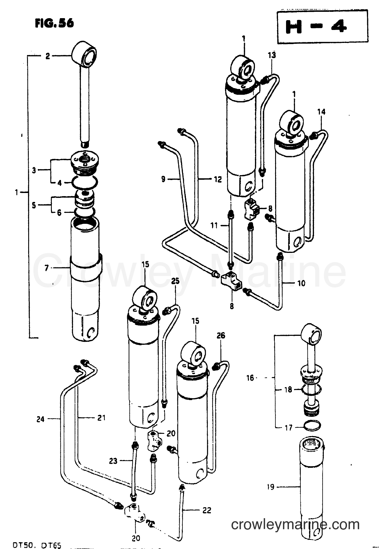 Suzuki Marine DT50M - TRIM CYLINDER