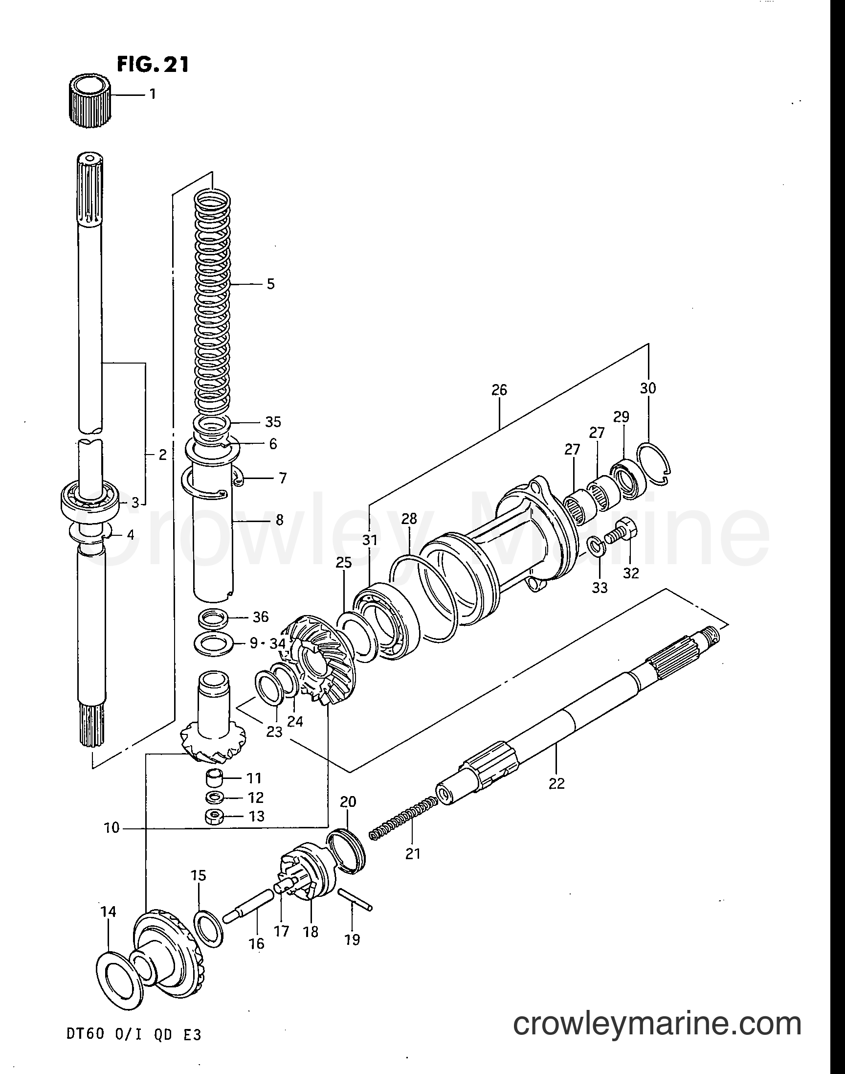 Suzuki Marine DT60 - TRANSMISSION