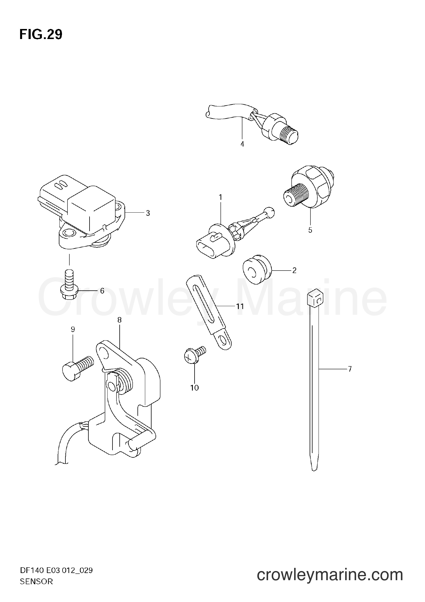 Suzuki Marine DF140Z 14002Z-210001~ - SENSOR