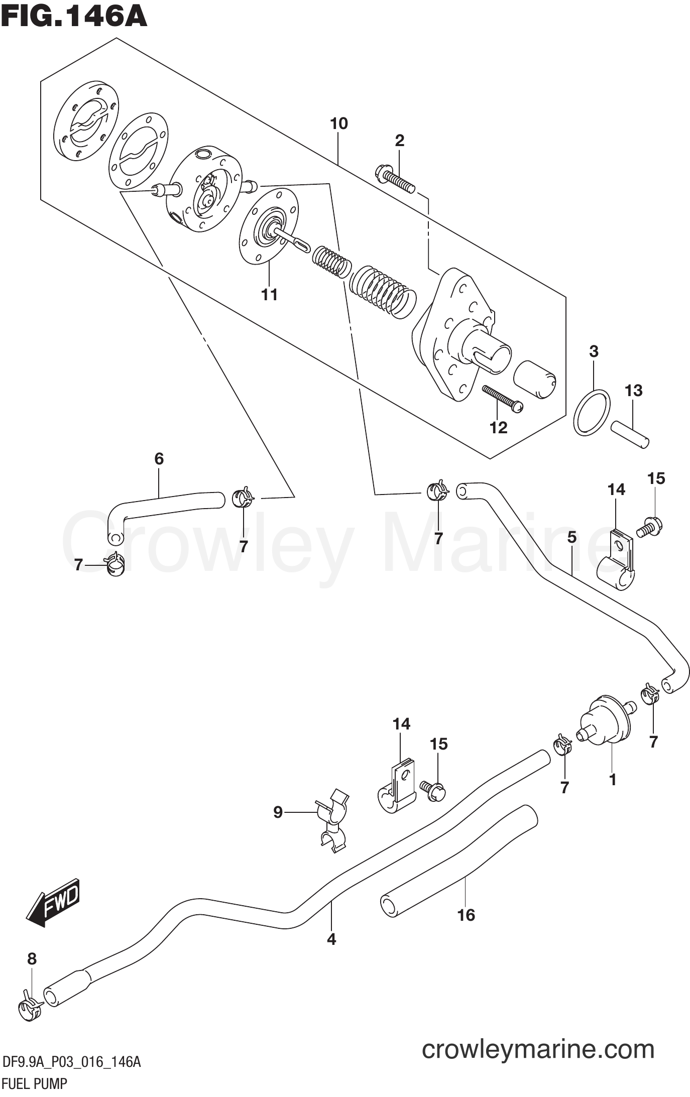 Suzuki Marine DF8A 610001~ - FUEL PUMP