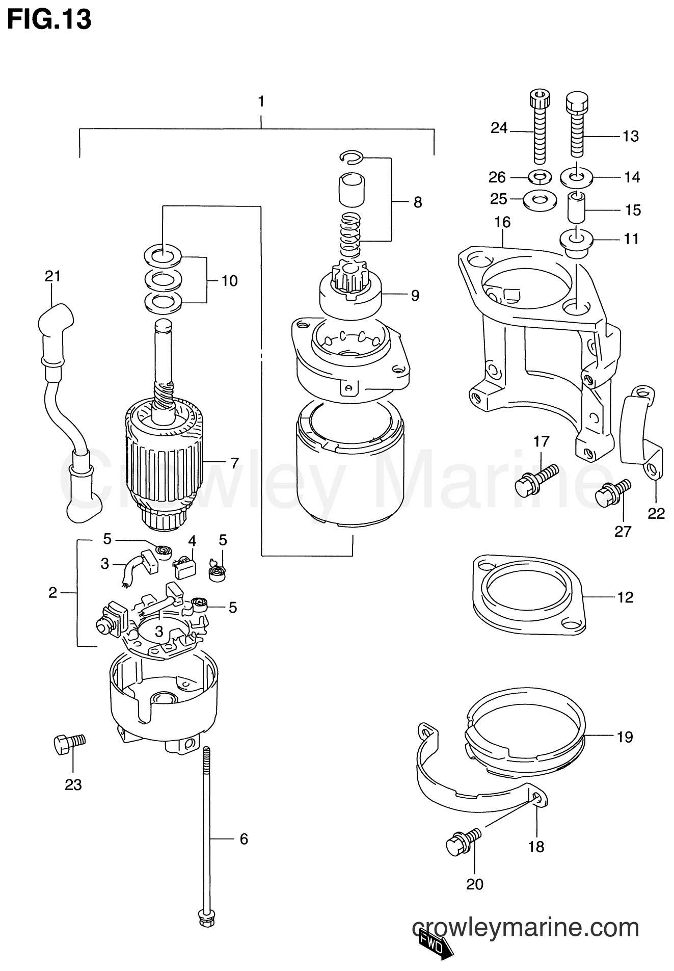 Suzuki Marine DT100 - STARTING MOTOR