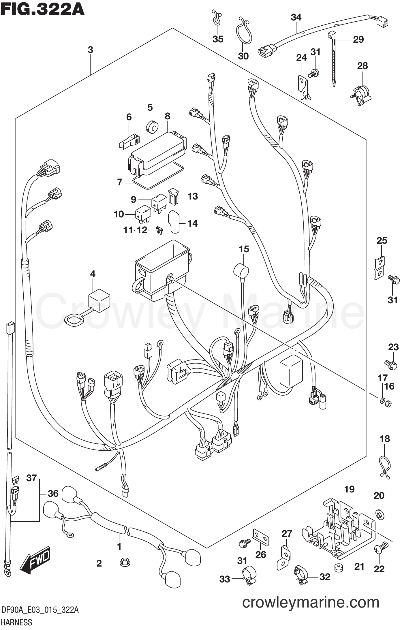 Suzuki Marine DF90AT 510001 - HARNESS