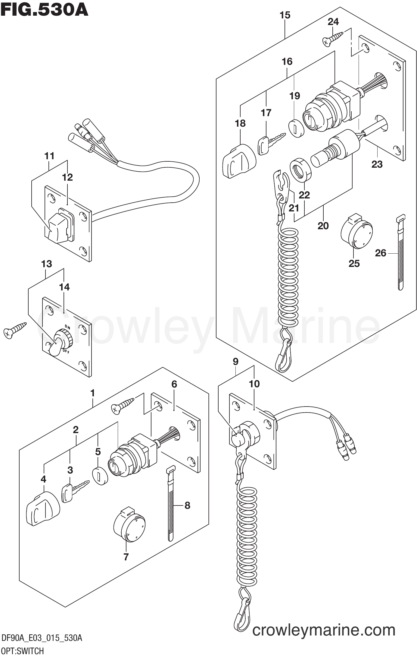 Suzuki Marine DF90AT 510001 - OPT:SWITCH