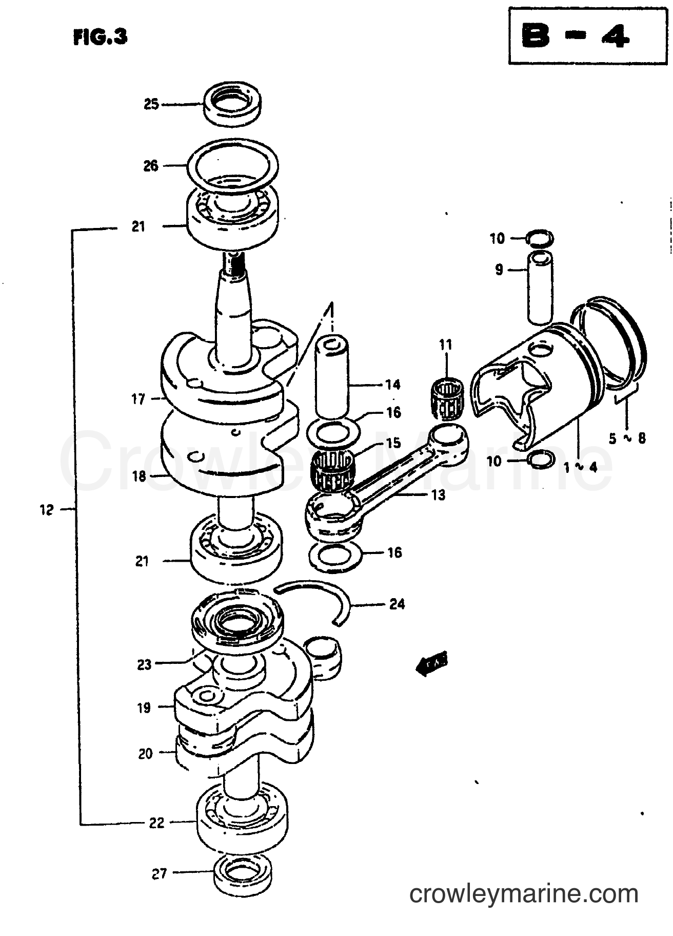 Suzuki Marine DT25 - CRANKSHAFT