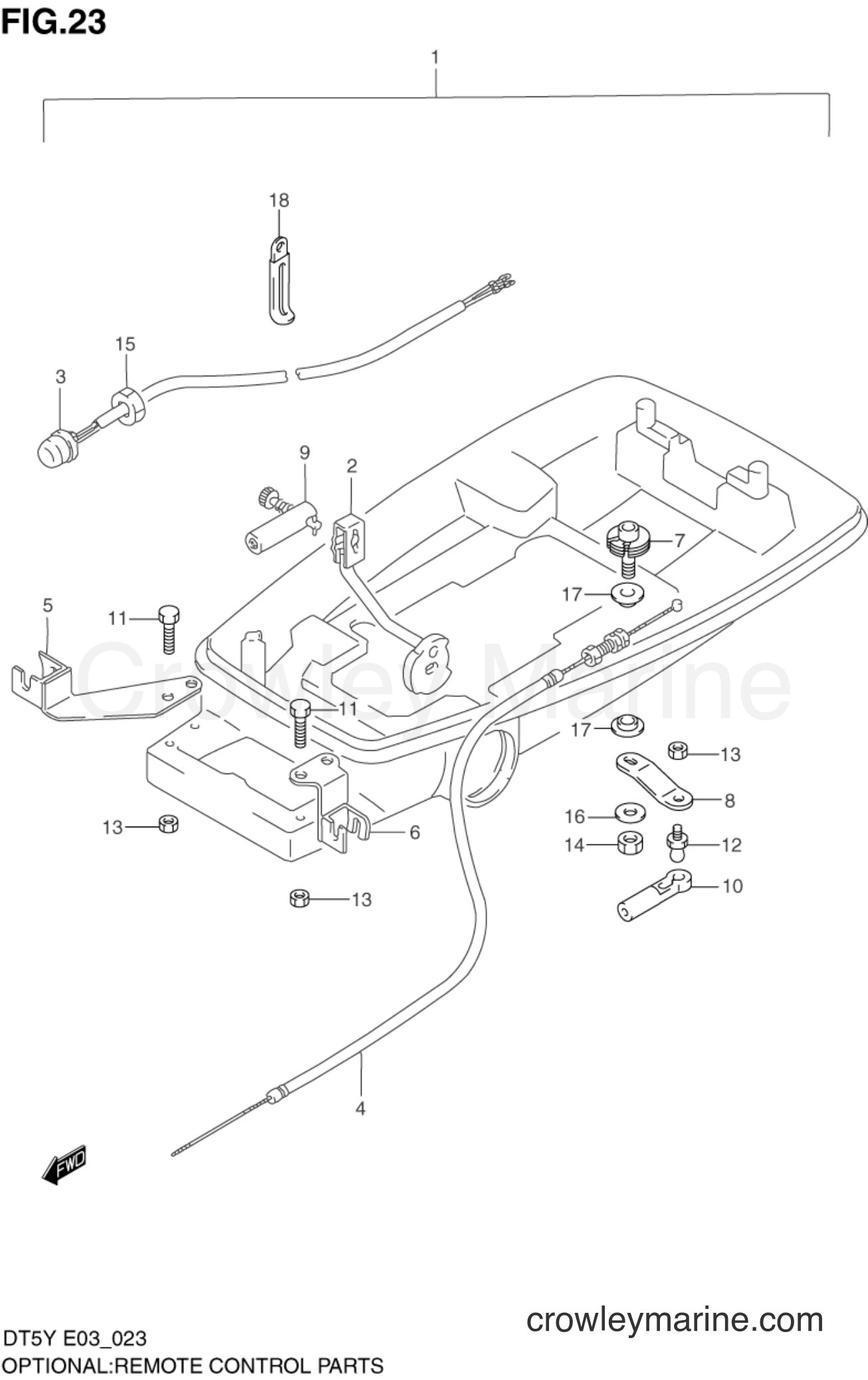Suzuki Marine DT5Y - OPTIONAL : REMOTE CONTROL PARTS