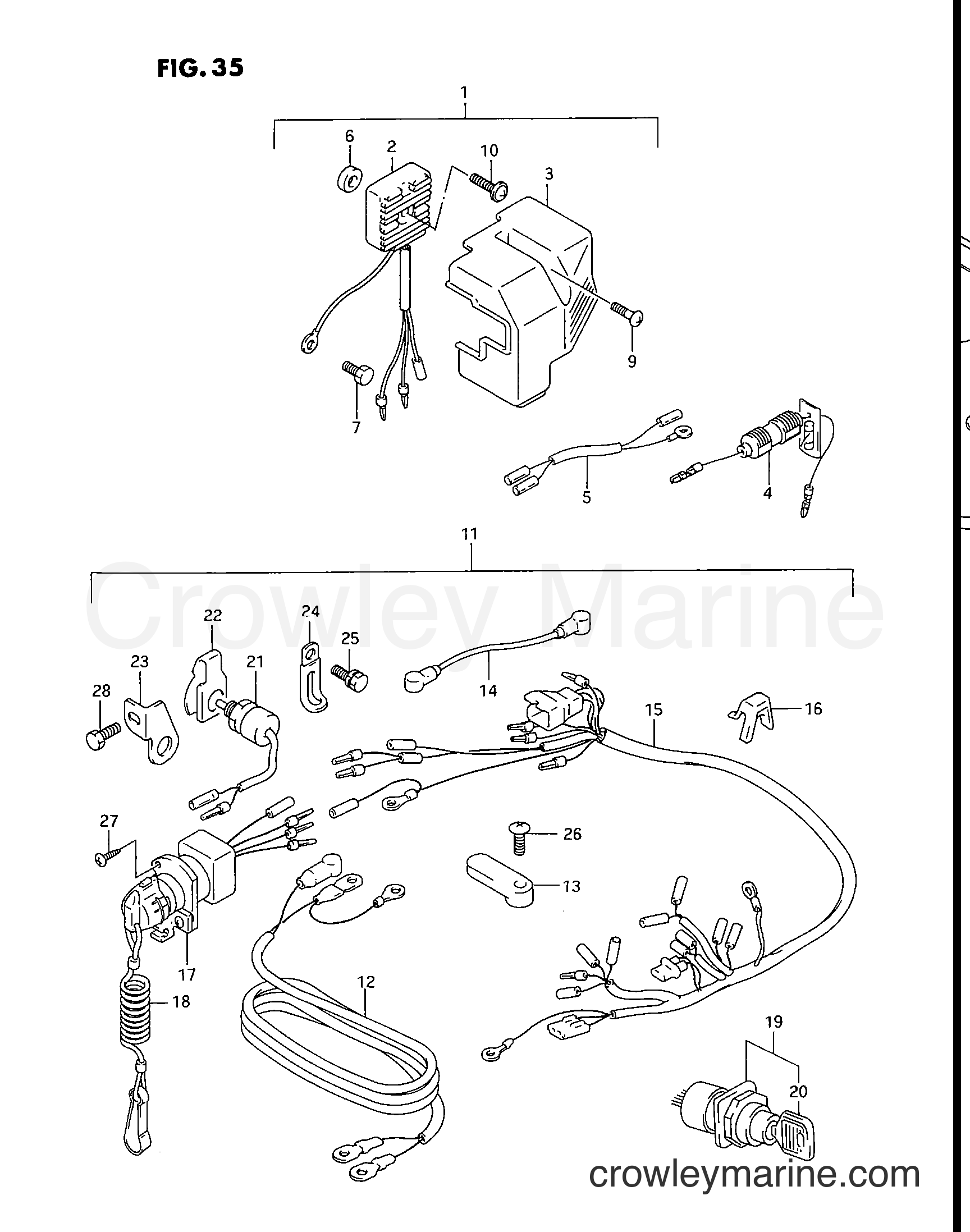 Suzuki Marine DT25C - Optional:Electrical (For Manual Starter 2)