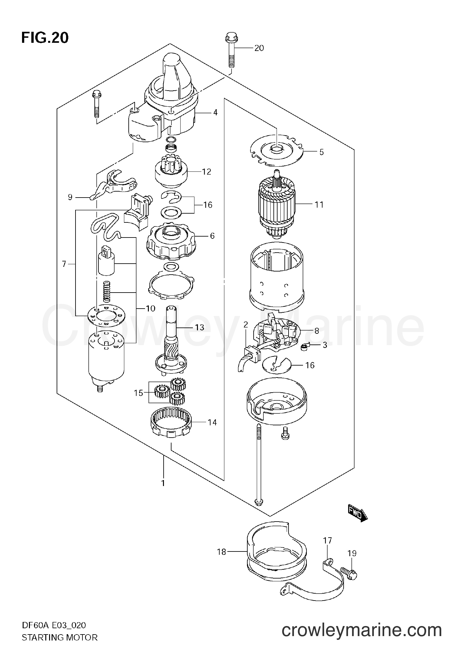 Suzuki Marine DF40A - STARTING MOTOR