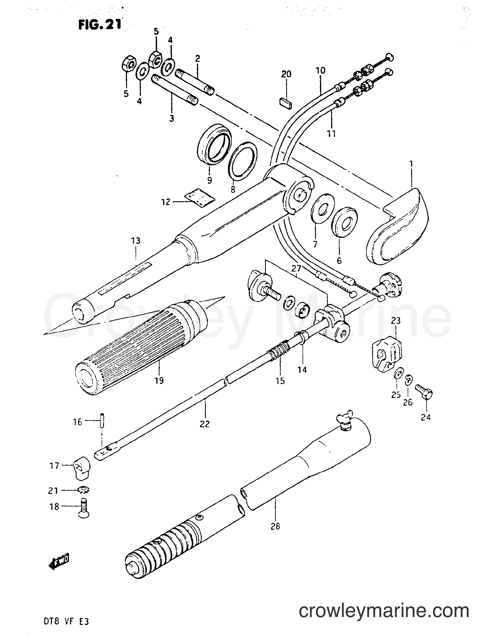 Suzuki Marine DT8 - HANDLE