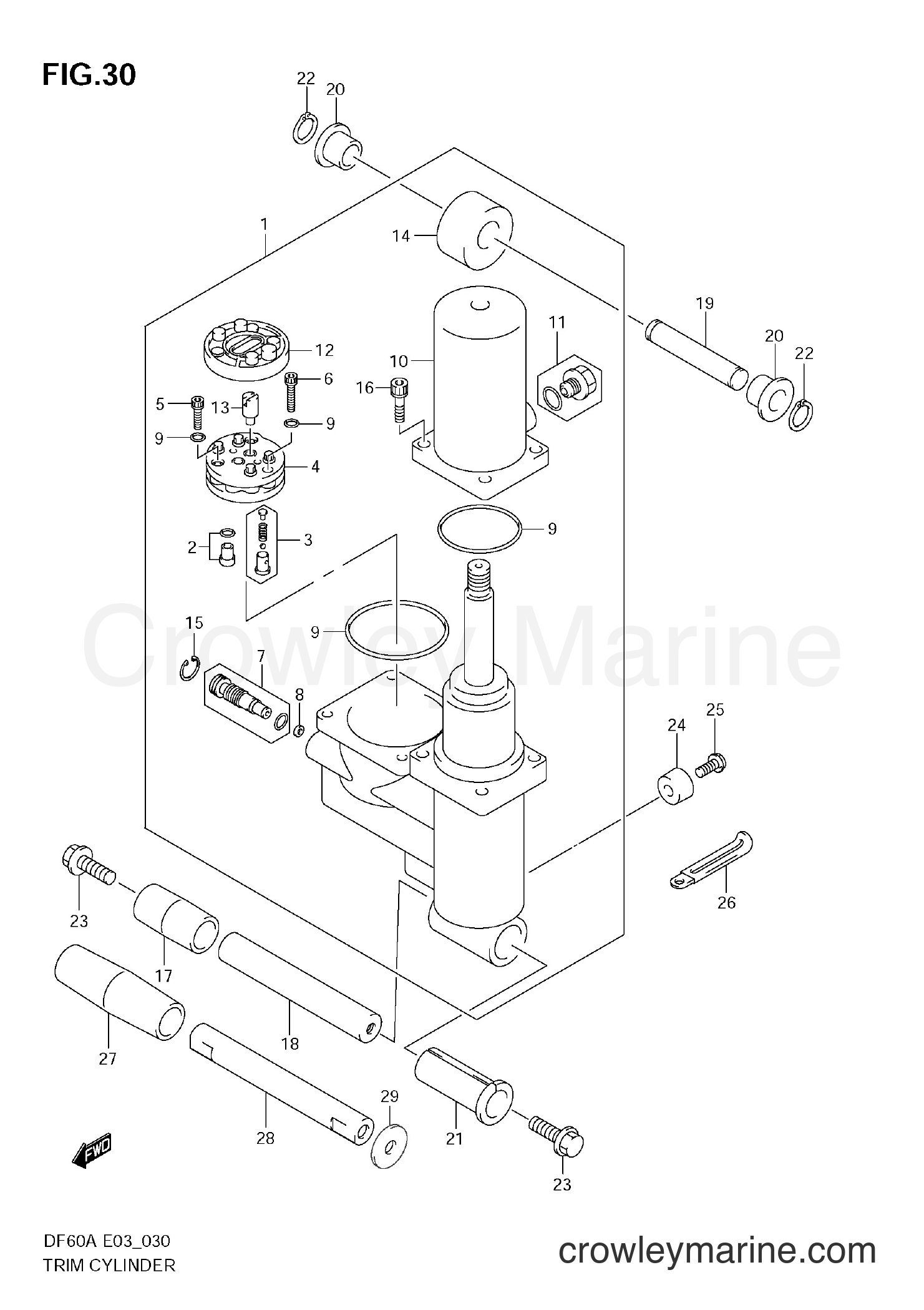 Suzuki Marine DF60A - TRIM CYLINDER