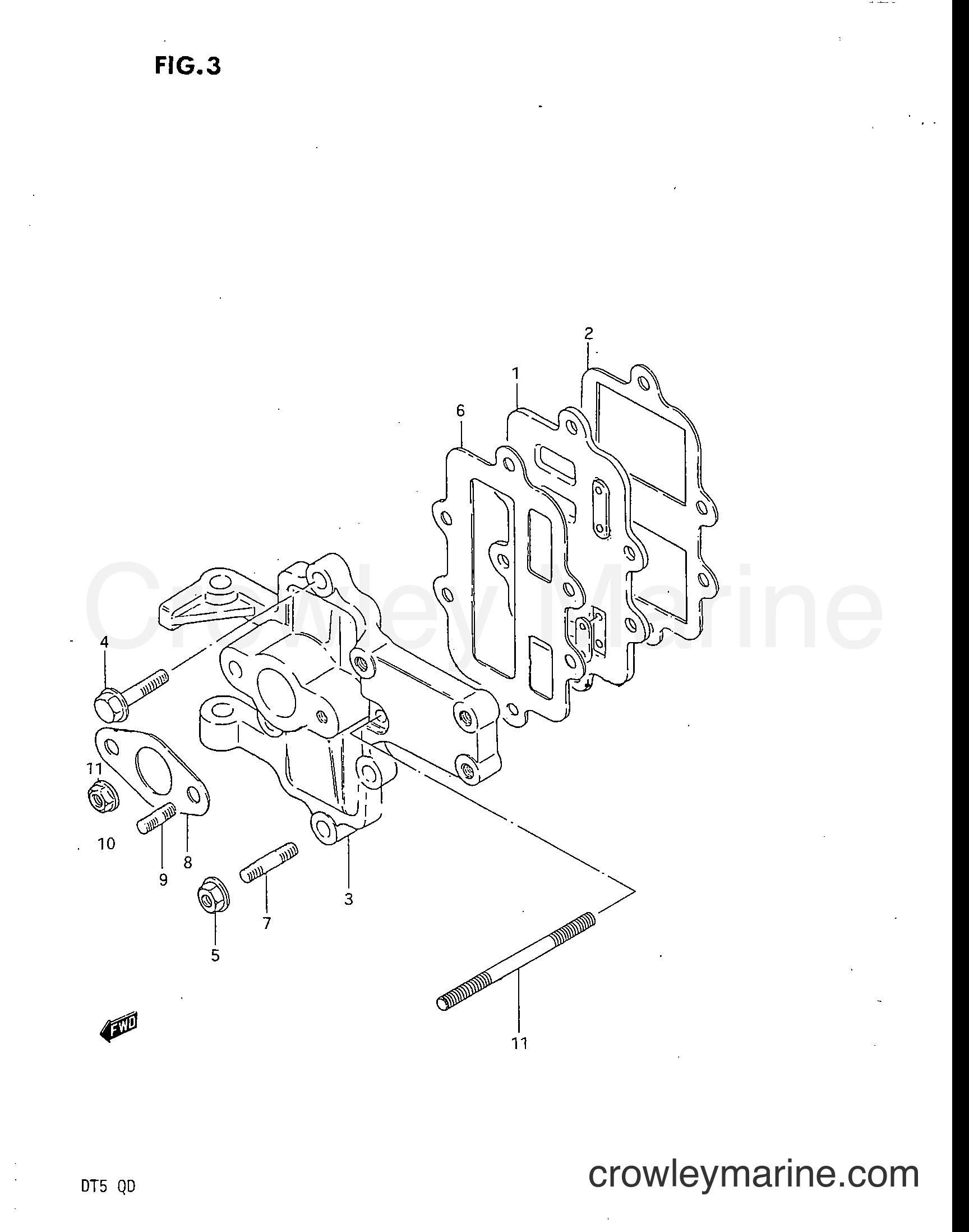 REED VALVE 1983 TwoStroke Outboard 5 DT5 Crowley Marine