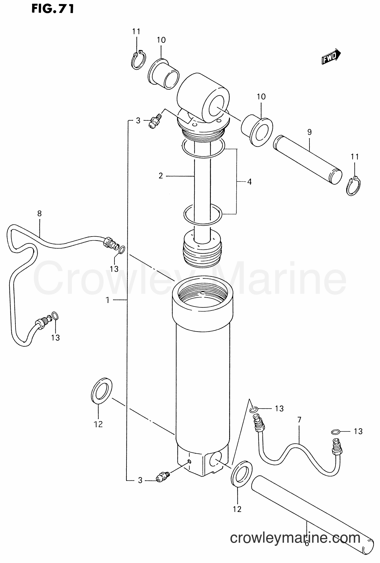 Suzuki Marine DT225 - TILT CYLINDER