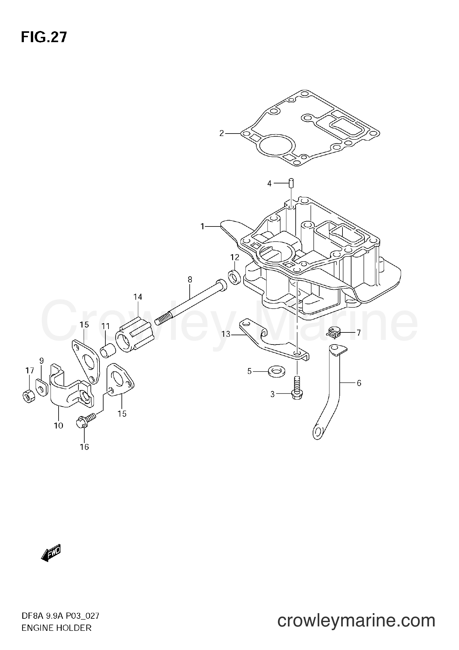 Suzuki Marine DF9.9A - ENGINE HOLDER