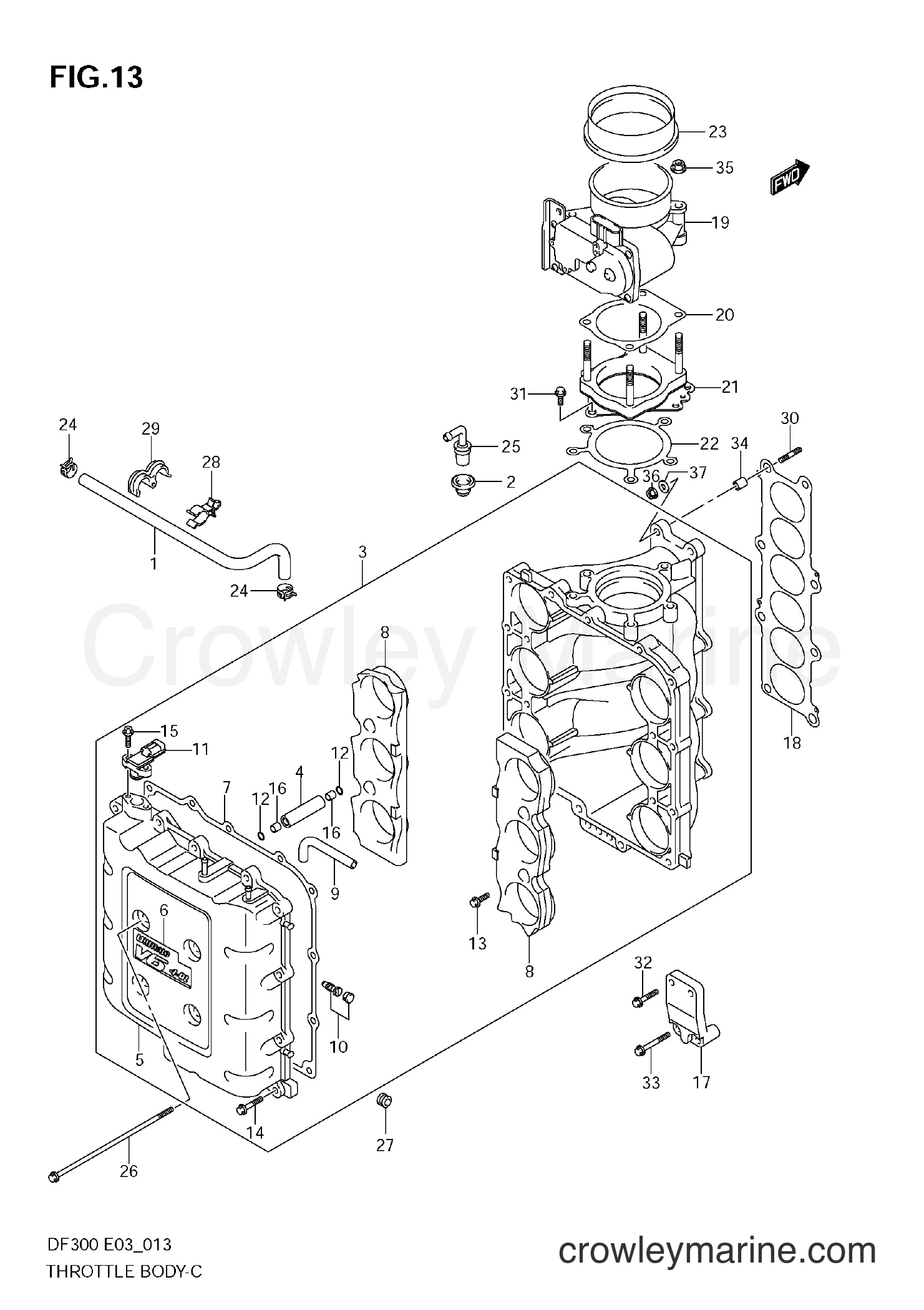 Suzuki Marine DF300 - THROTTLE BODY