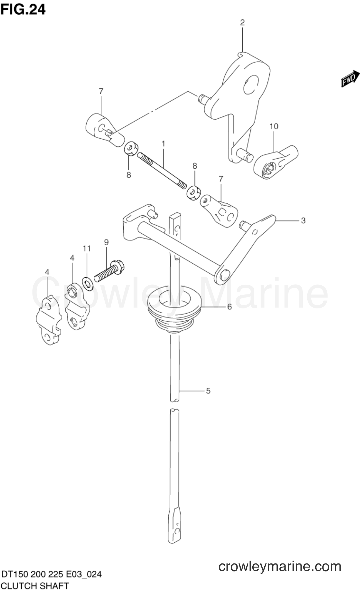 Suzuki Marine DT225 - CLUTCH SHAFT