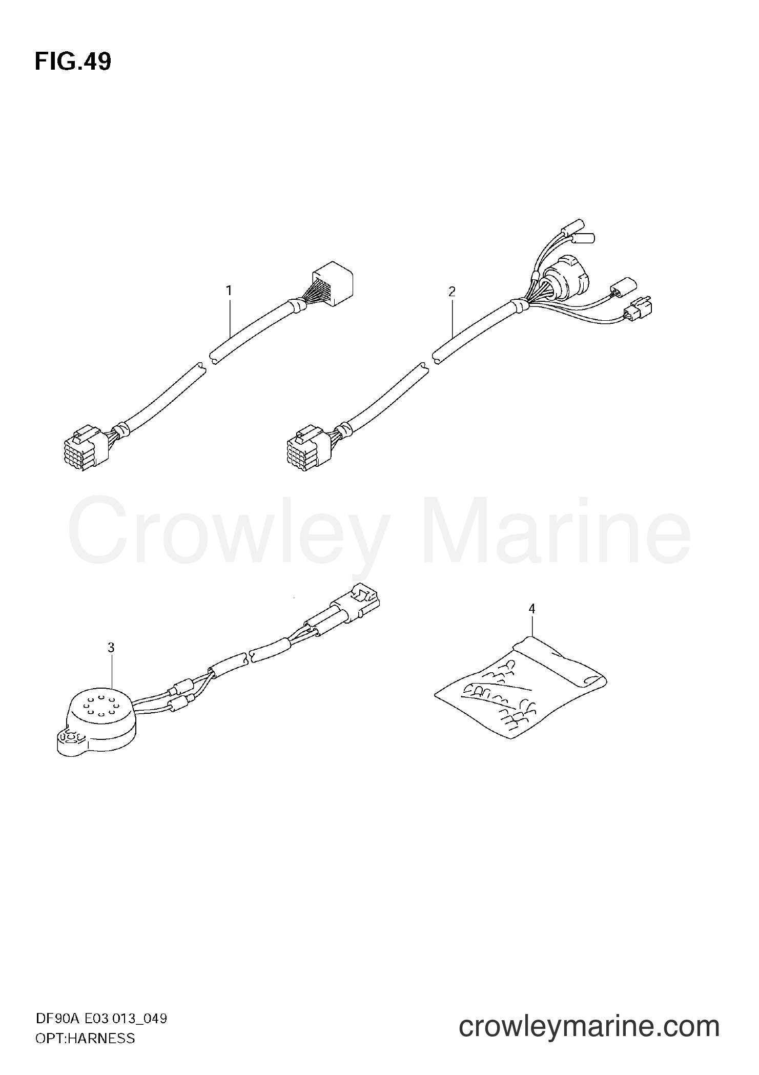 Suzuki Marine DF90A 09003F-310001~ - OPT:HARNESS