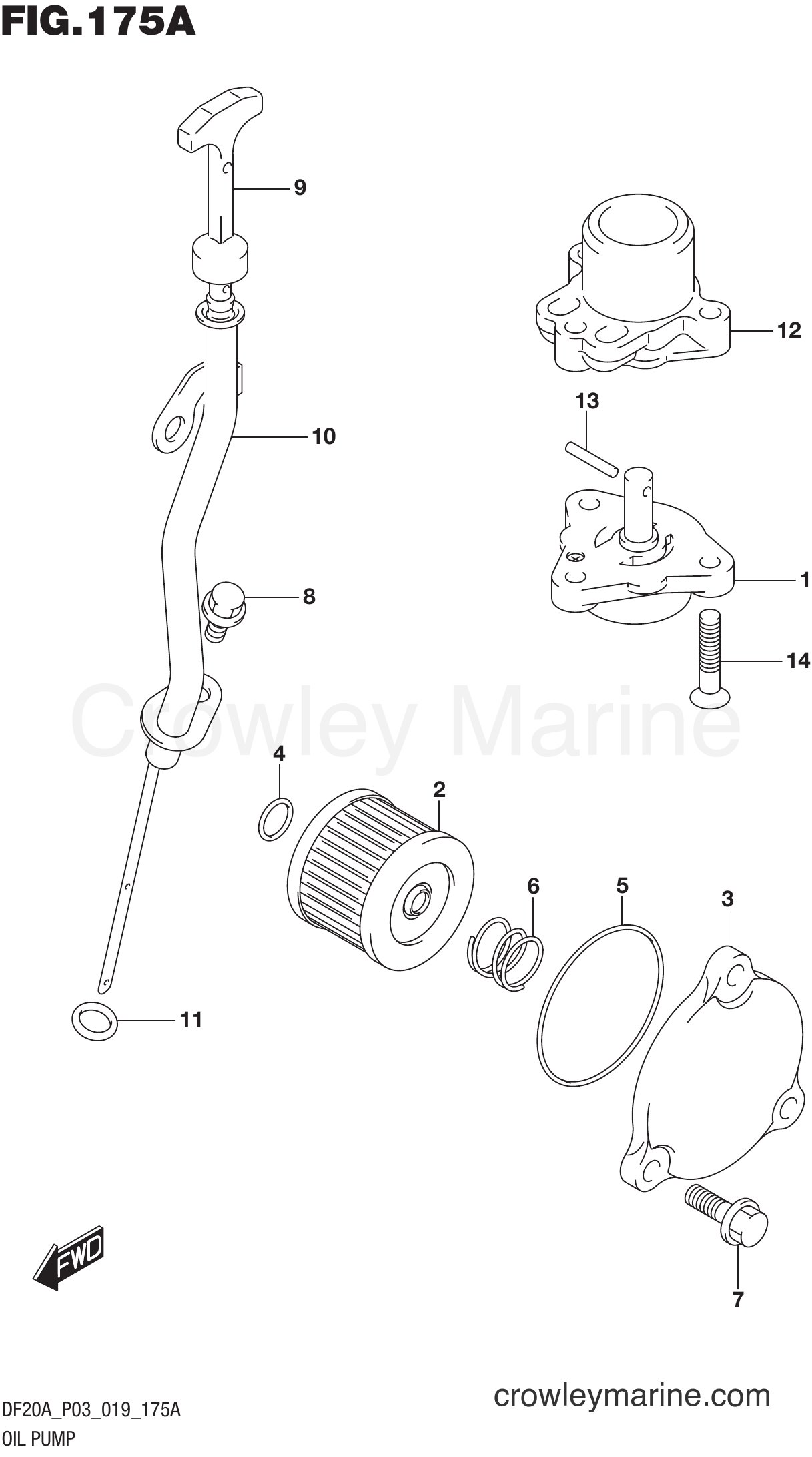 Suzuki Marine DF9.9BTH 910001~ - OIL PUMP