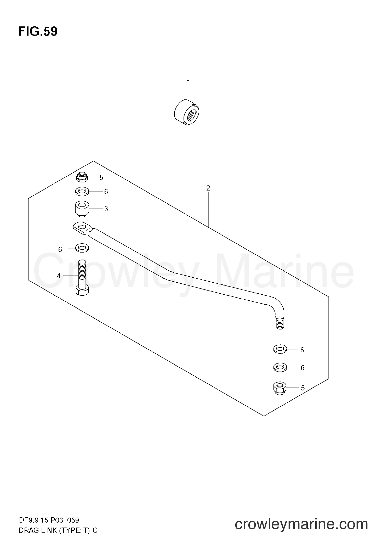 Suzuki Marine DF15 - DRAG LINK (TYPE:T)