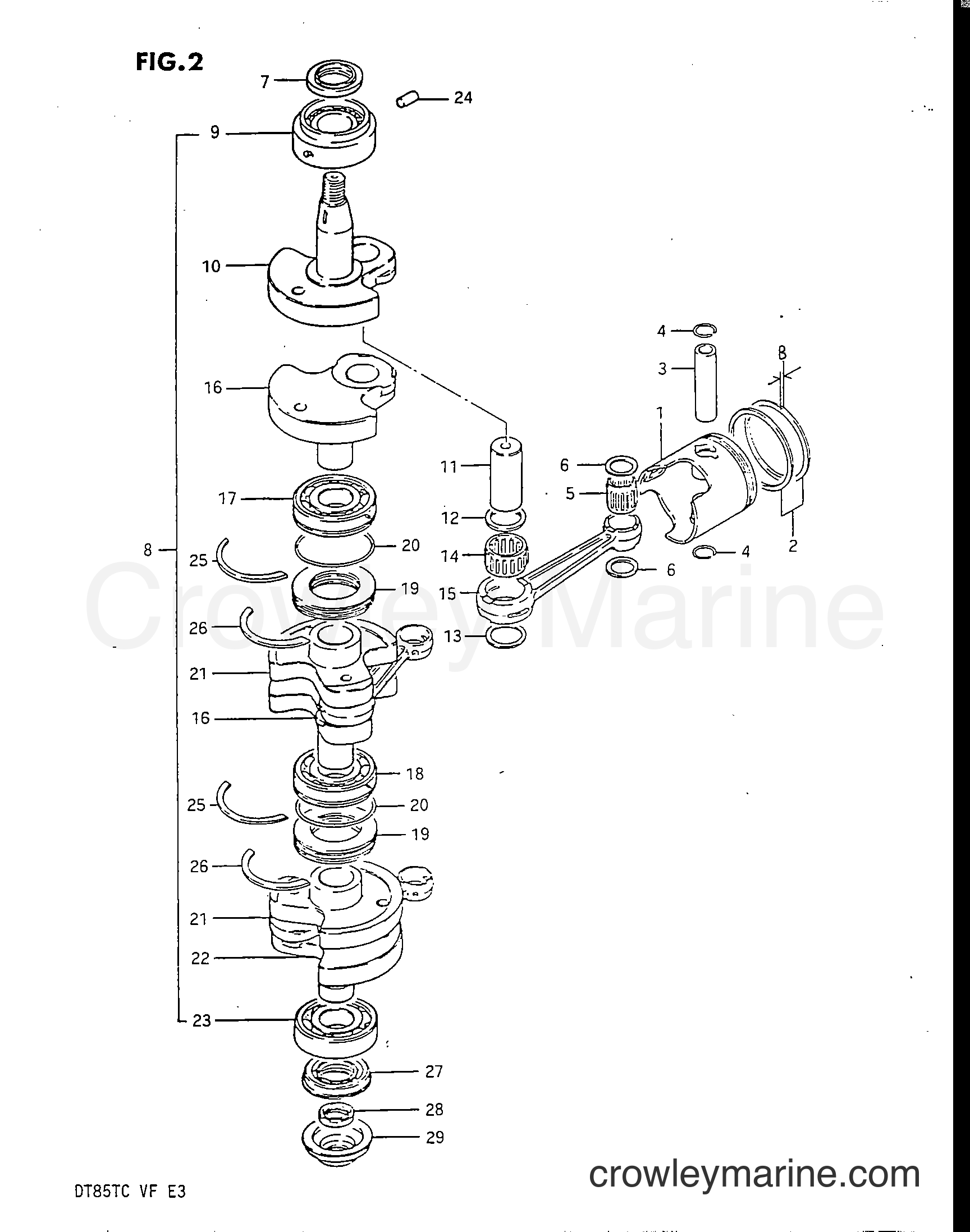 Suzuki Marine DT85 - CRANKSHAFT