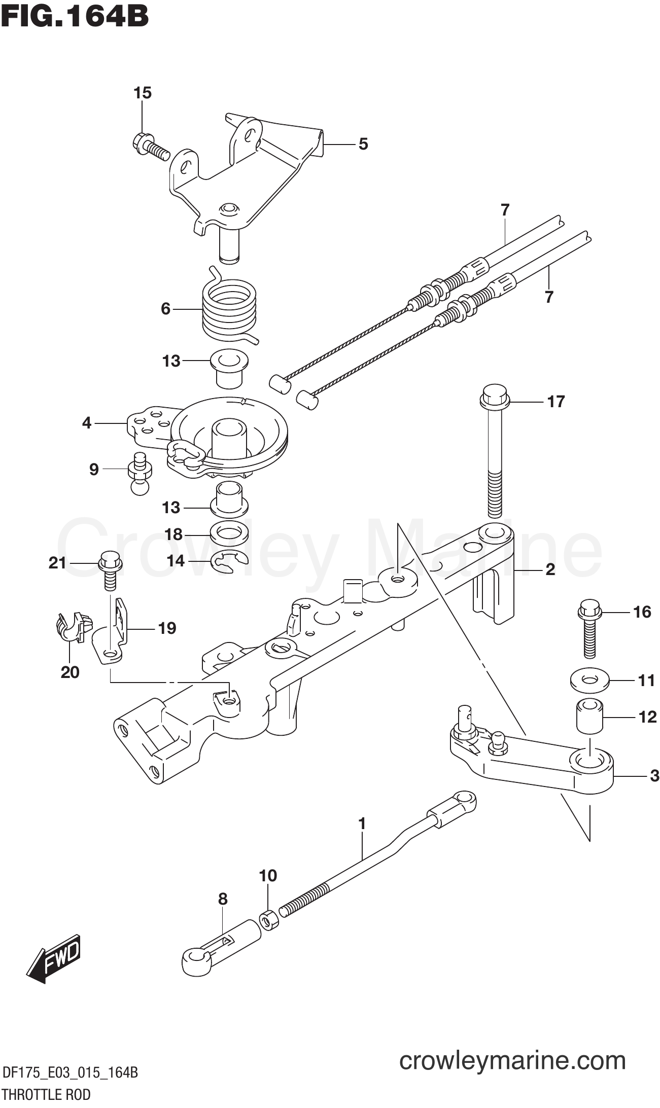 Suzuki Marine DF150 51001~ - THROTTLE ROD (DF150Z E03)