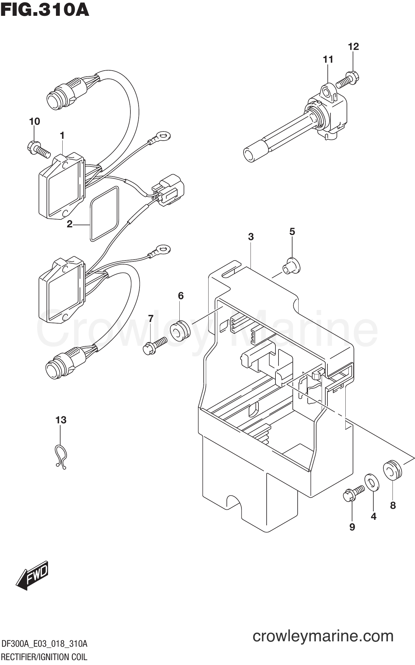 Suzuki Marine DF300AP 810001~ - RECTIFIER/IGNITION COIL