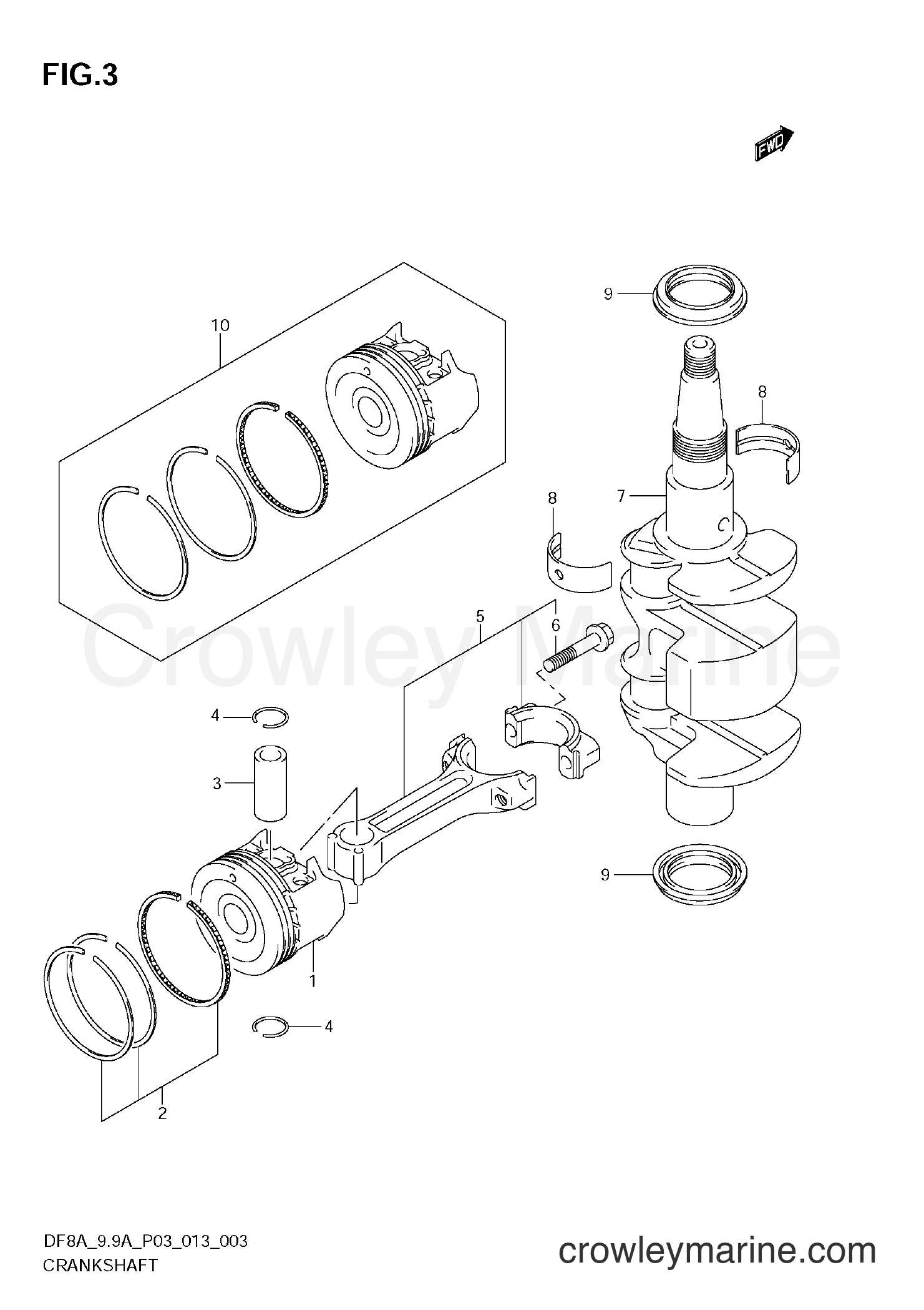 Suzuki Marine DF99A 310001~ - CRANKSHAFT