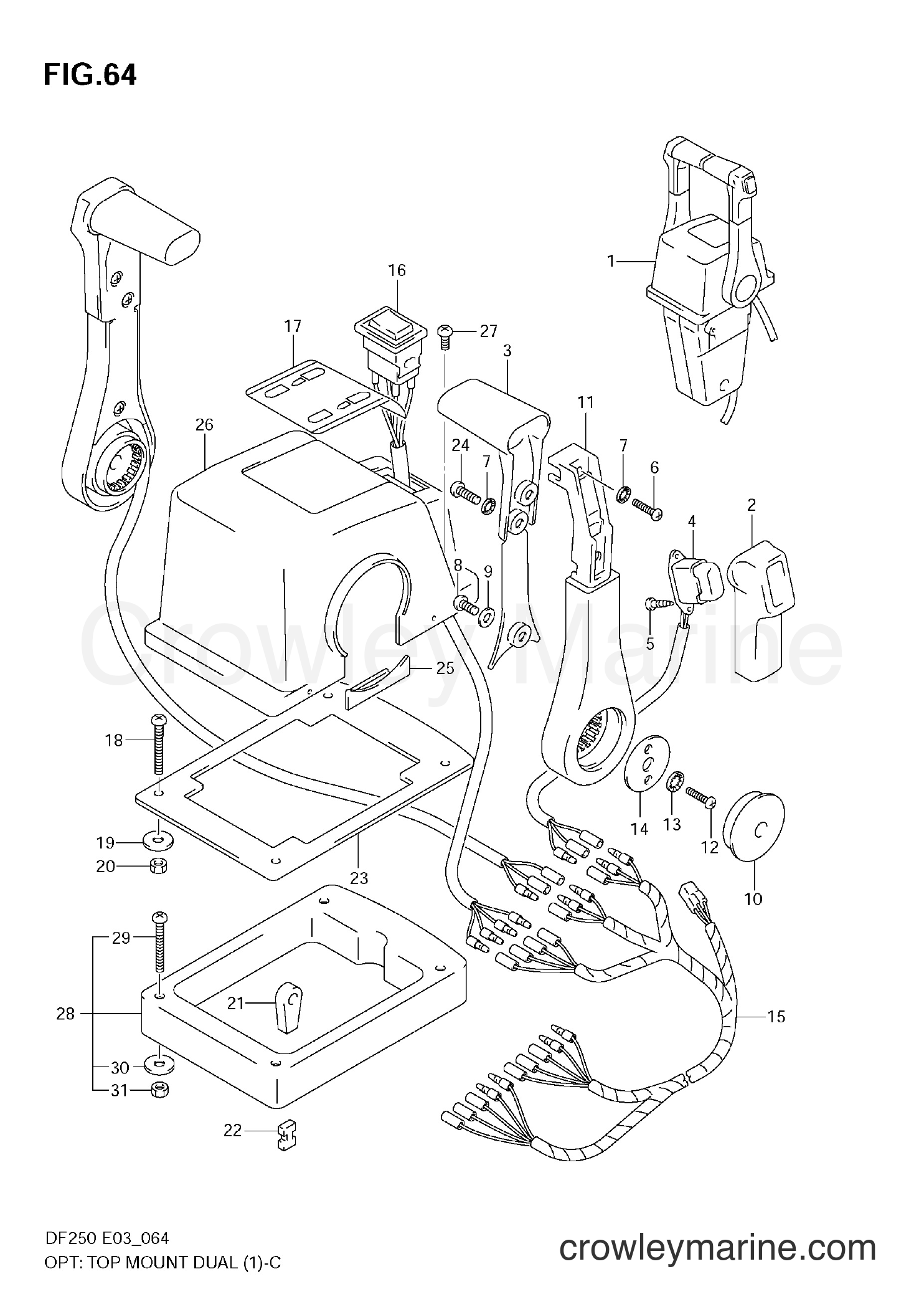 Suzuki Marine DF200 - OPT:TOP MOUNT DUAL (1)