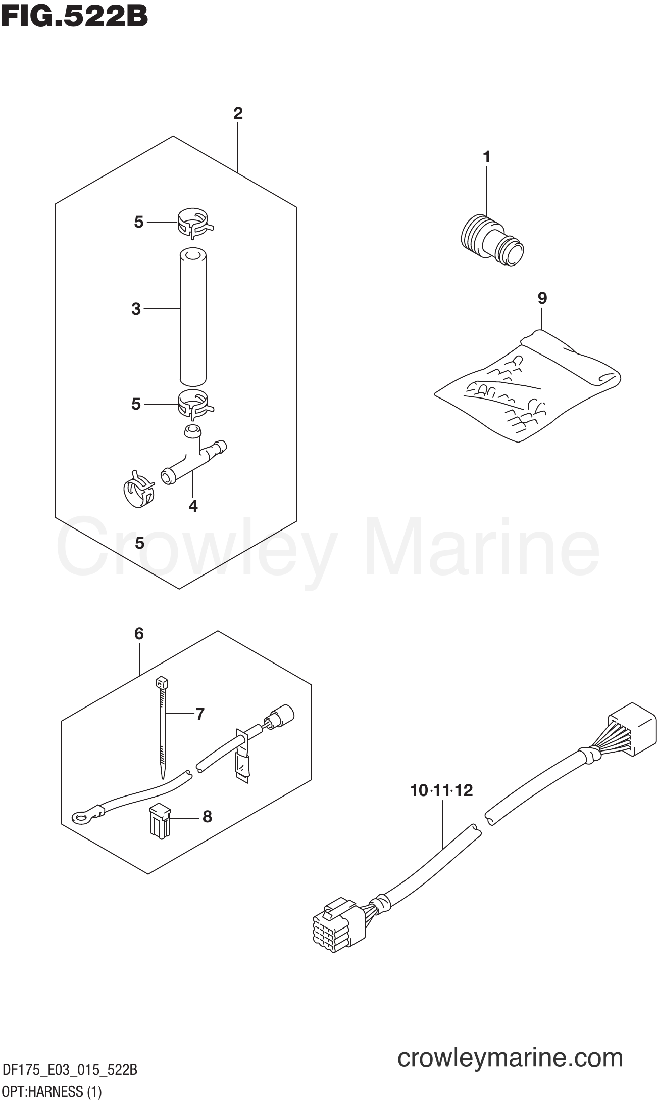 Suzuki Marine DF175ST 51001~ - OPT:HARNESS (1) (DF150TG E03)