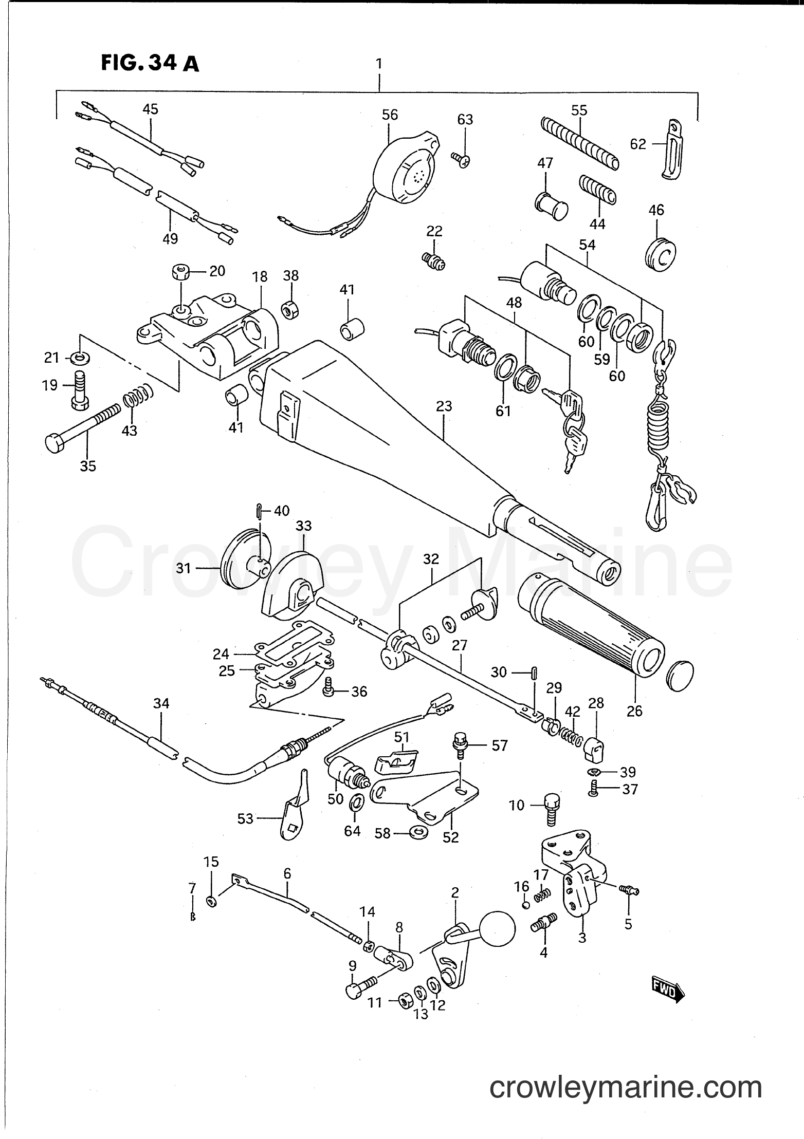 Suzuki Marine PU85 - OPTIONAL : HANDLE (MODEL:96,97)