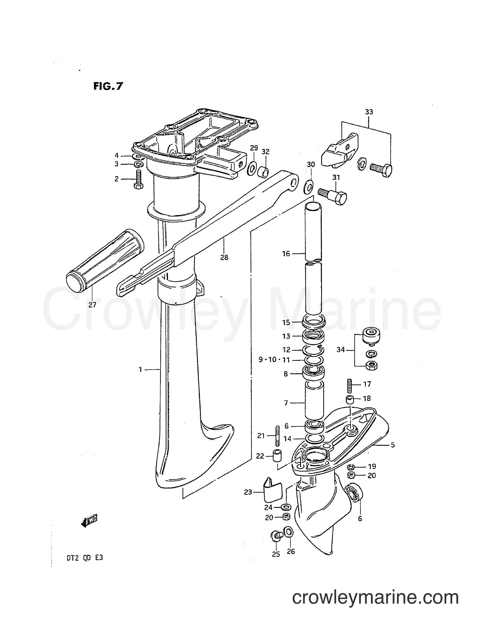 Suzuki Marine DT2 - GEAR CASE