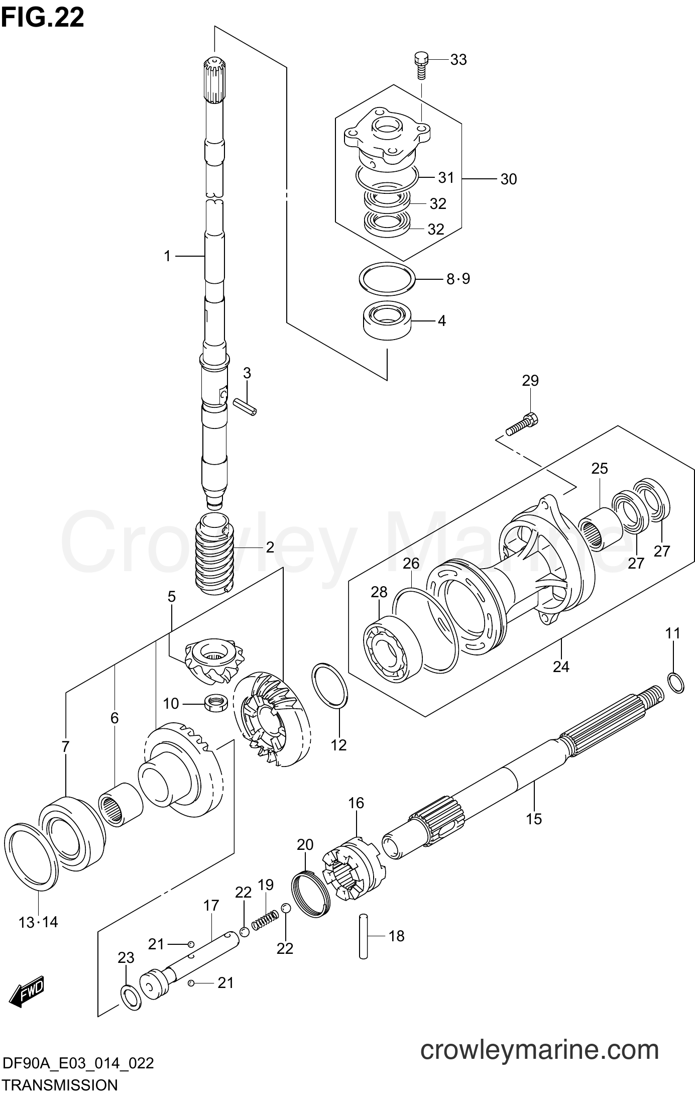 Suzuki Marine DF80A 410001~ - TRANSMISSION