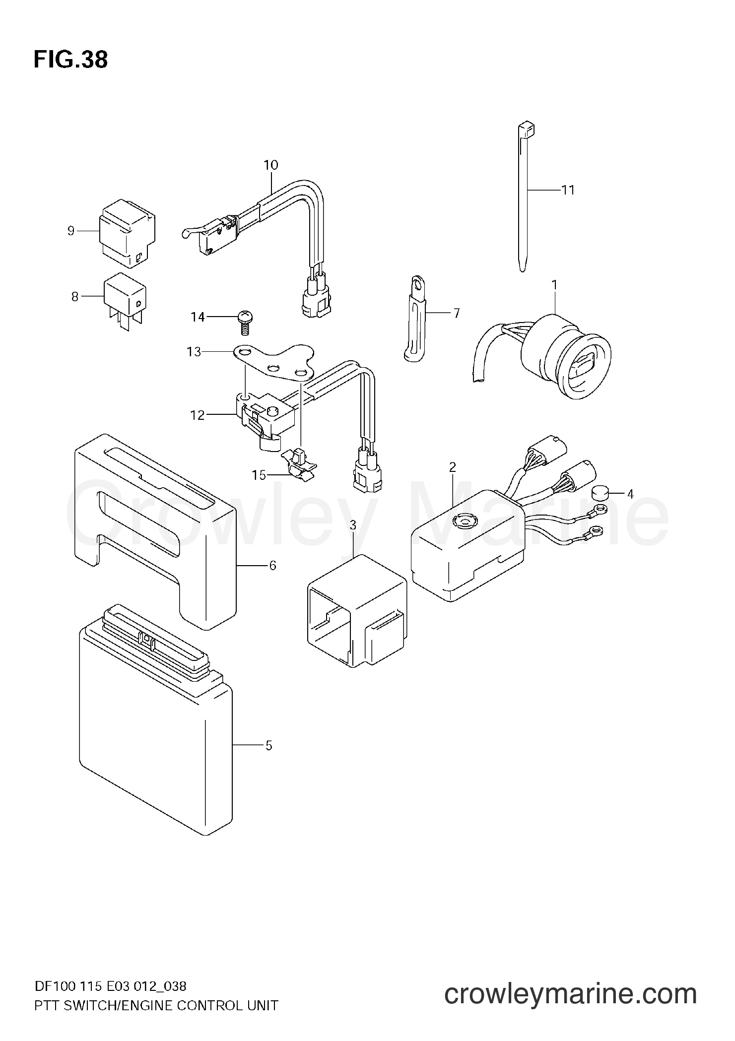 Suzuki Marine DF115 11502F-210001~ - PTT SWITCH & ENGINE CONTROL UNIT (DF115Z)