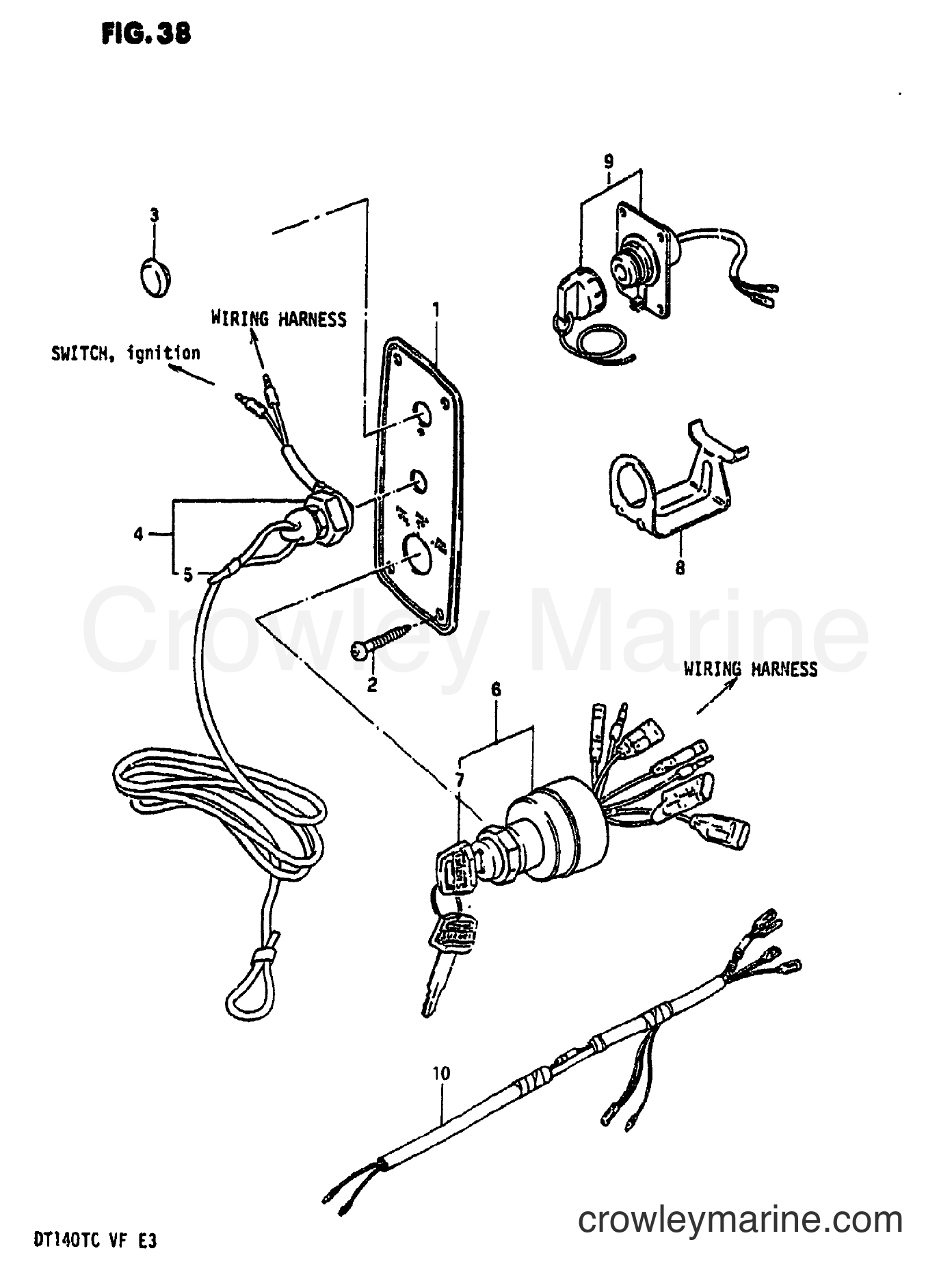 Suzuki Marine DT140 - IGNITION SWITCH