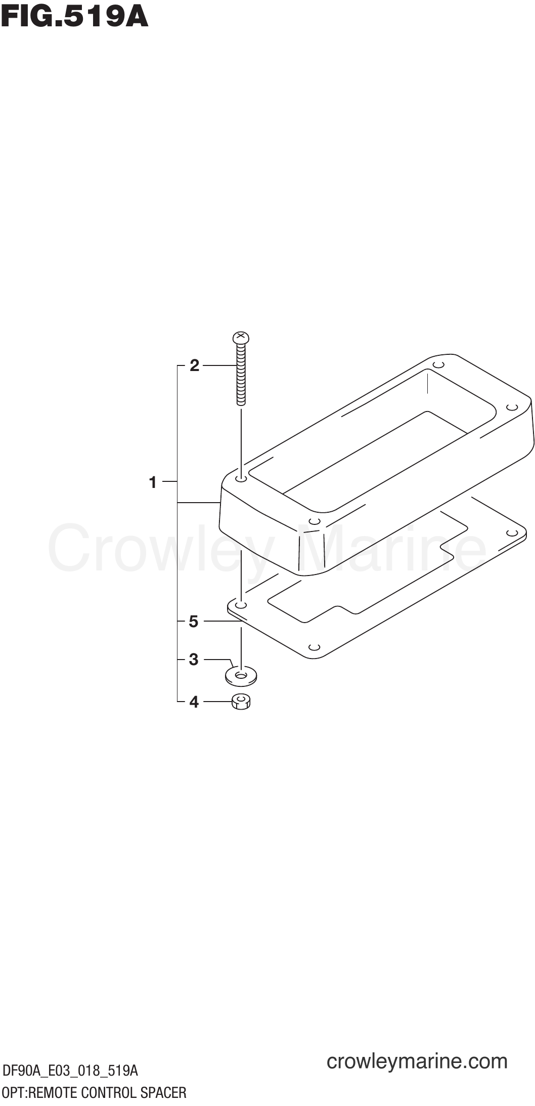 Suzuki Marine DF70A 810001~ - OPT:REMOTE CONTROL SPACER