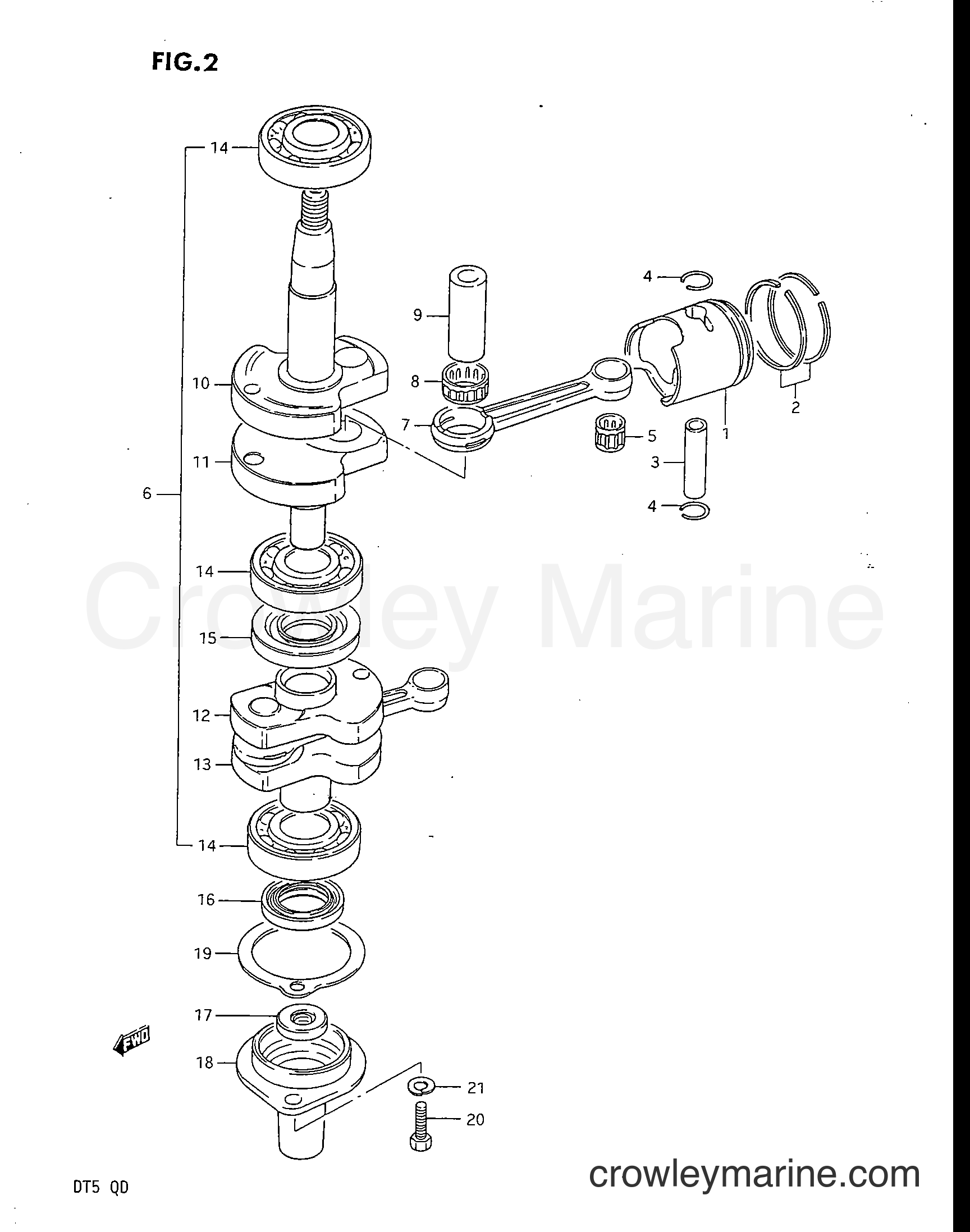 Suzuki Marine DT5 - CRANKSHAFT