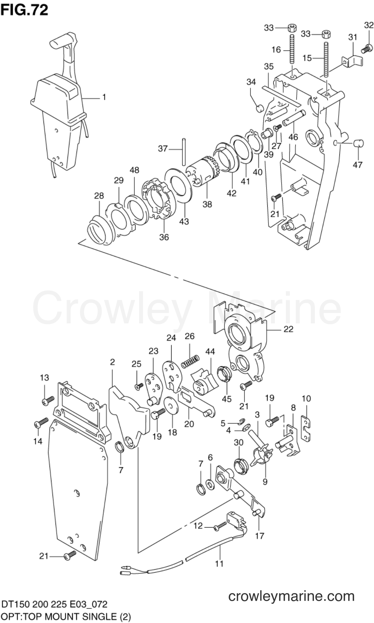 Suzuki Marine DT150G - OPT:TOP MOUNT SINGLE (2)