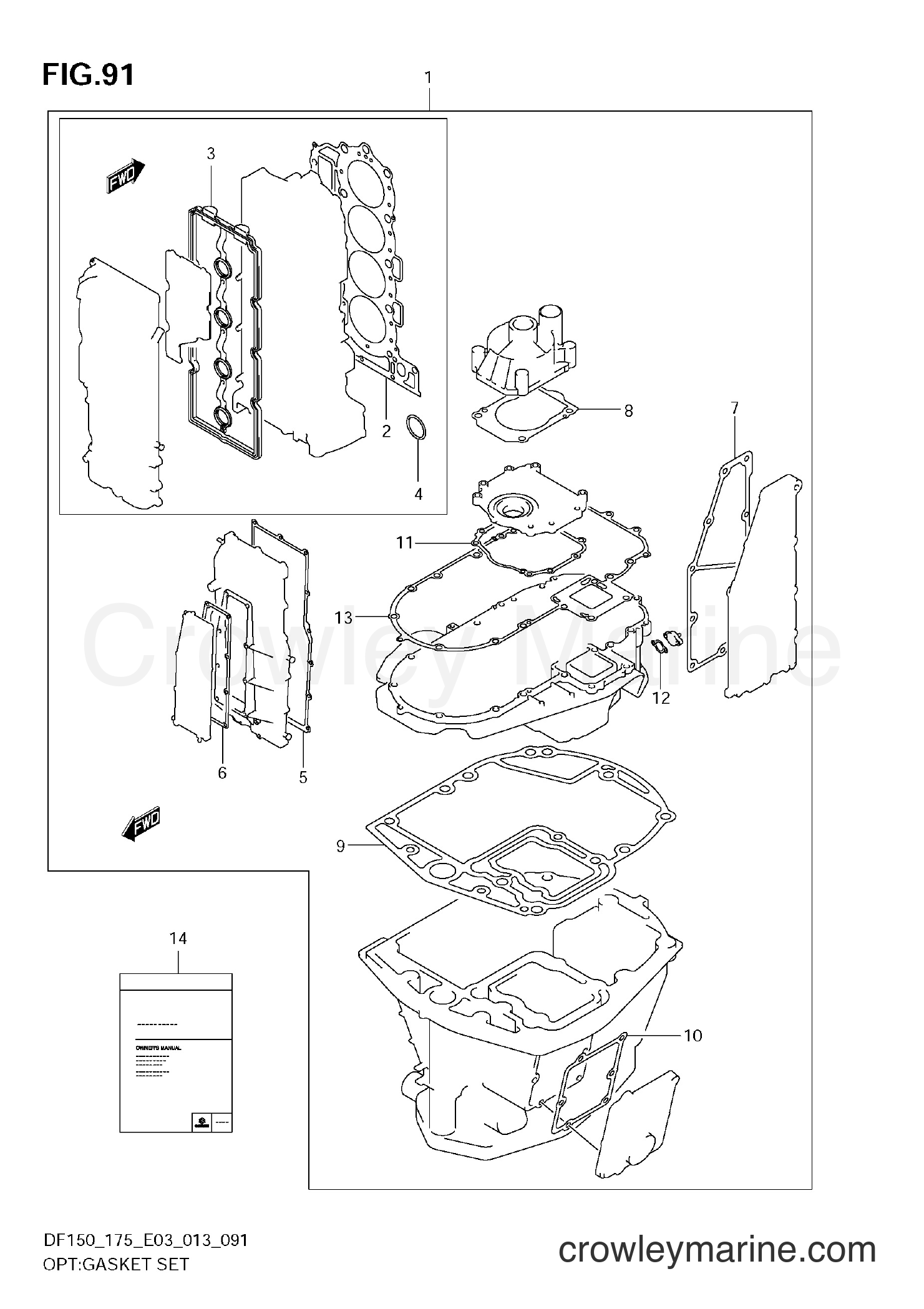 Suzuki Marine DF175 310001~ - OPT:GASKET SET