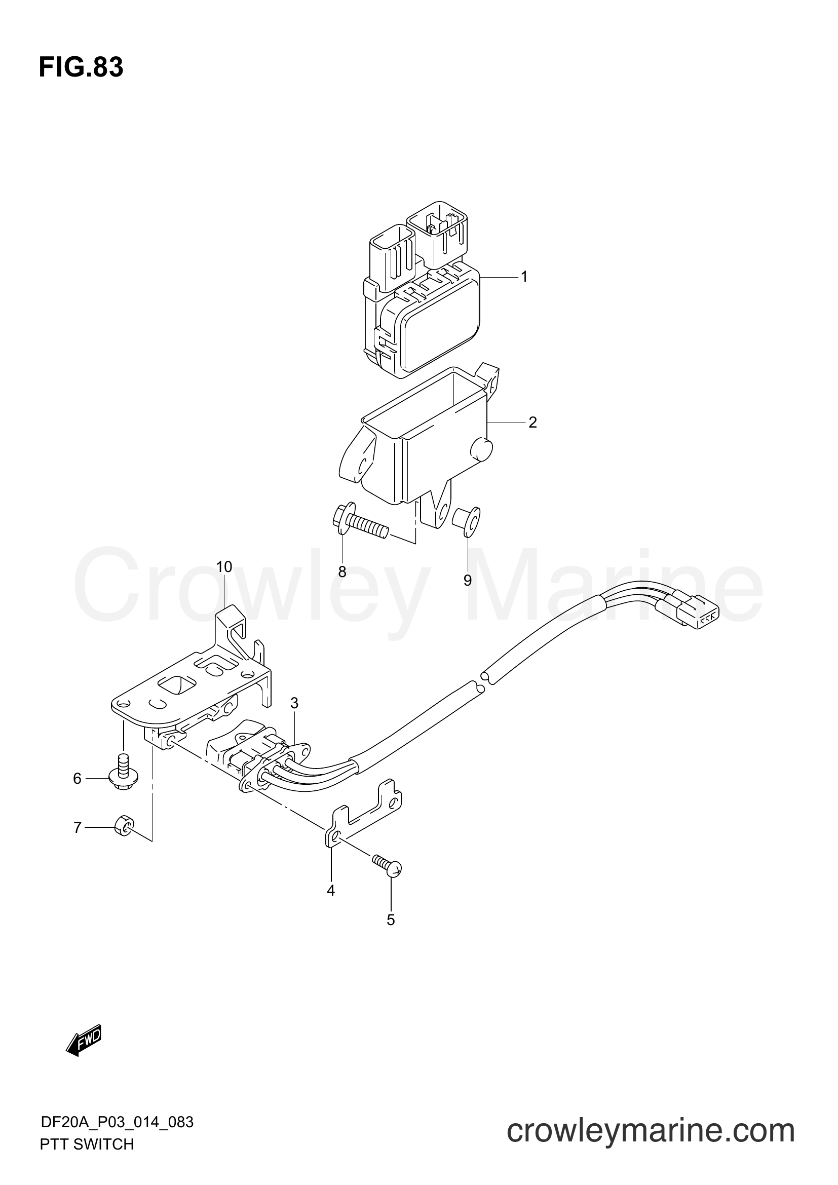 Suzuki Marine DF20A 02002F-410001~ - PTT SWITCH (DF15ATH P03)
