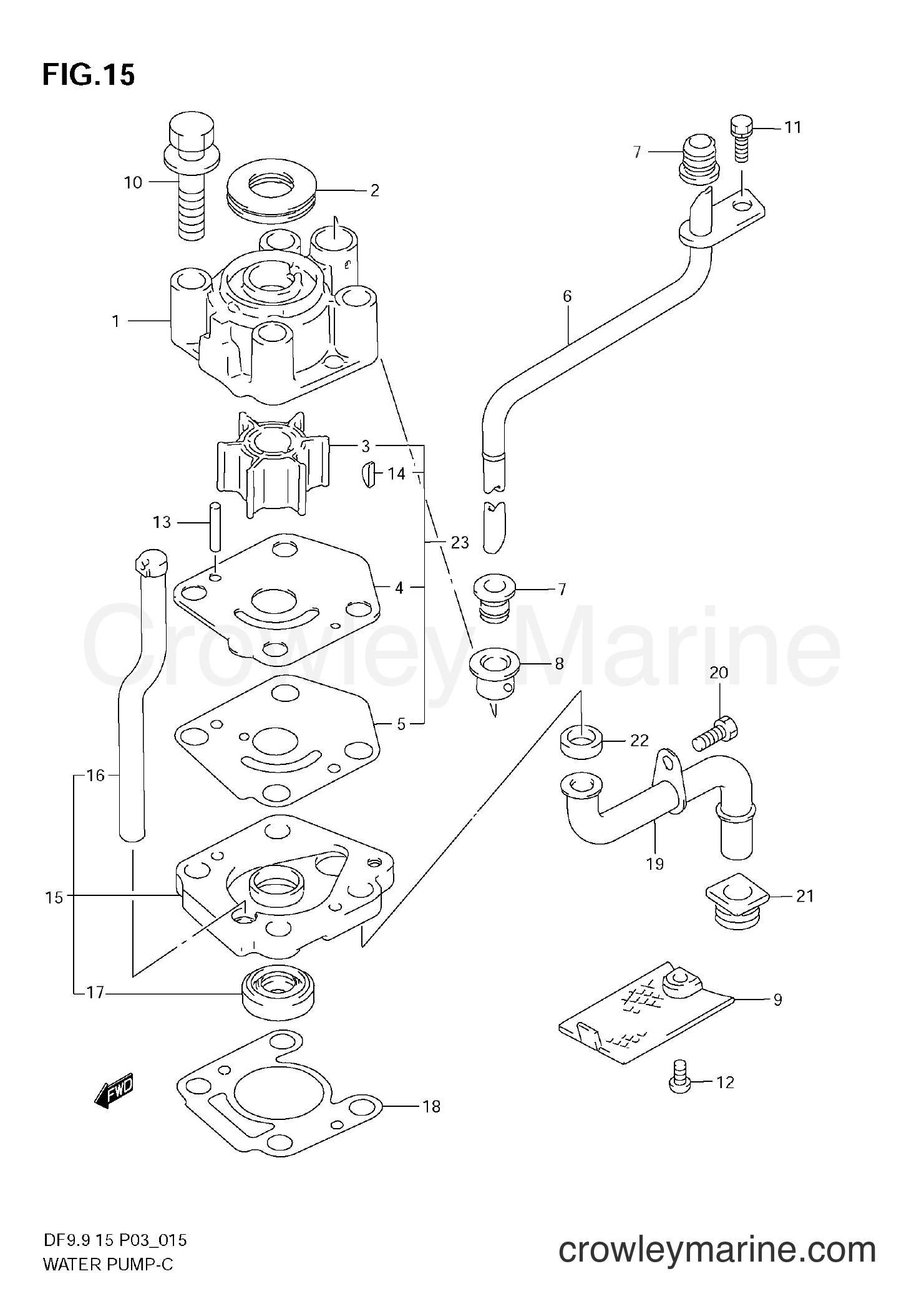 Suzuki Marine DF9.9 - WATER PUMP