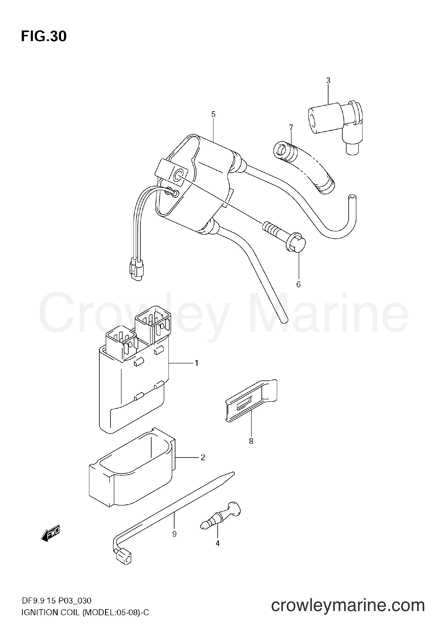 Suzuki Marine DF9.9 - IGNITION COIL (MODEL:05~)
