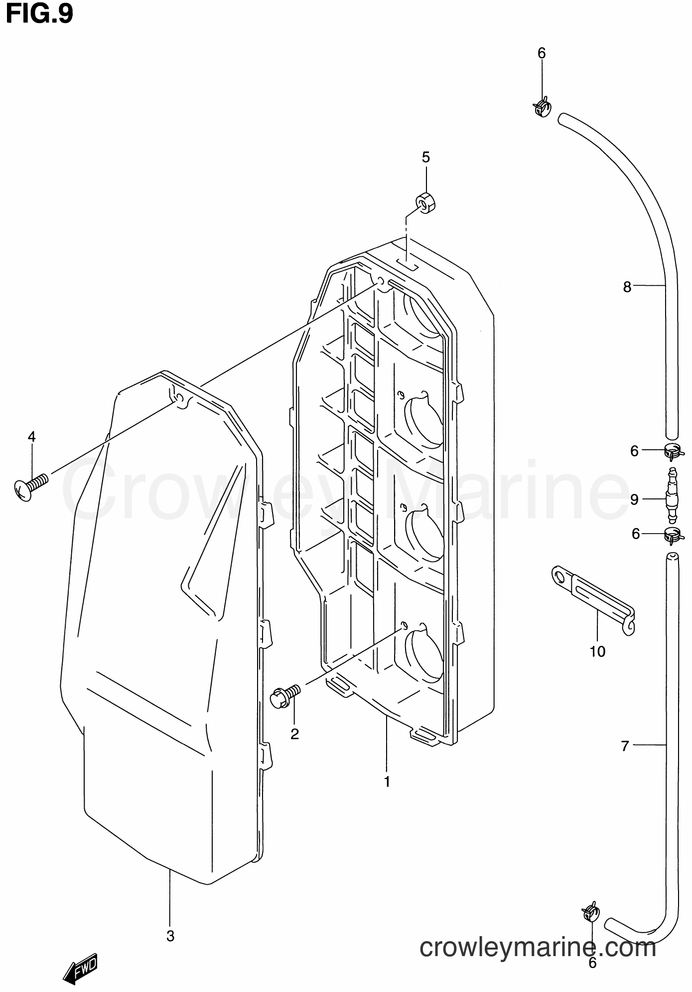 Suzuki Marine DT115 - SILENCER CASE (PLASTIC)(*)