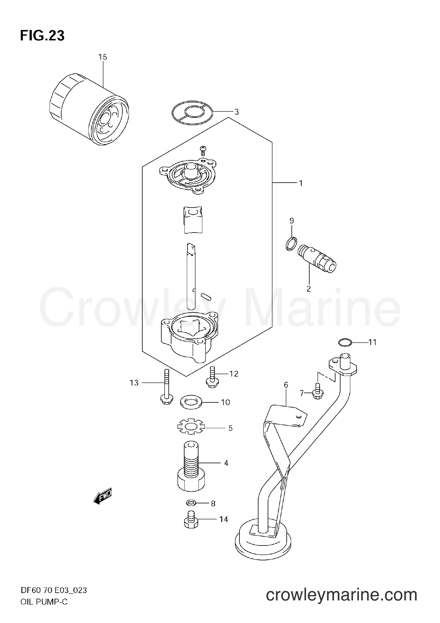 Suzuki Marine DF70 - OIL PUMP