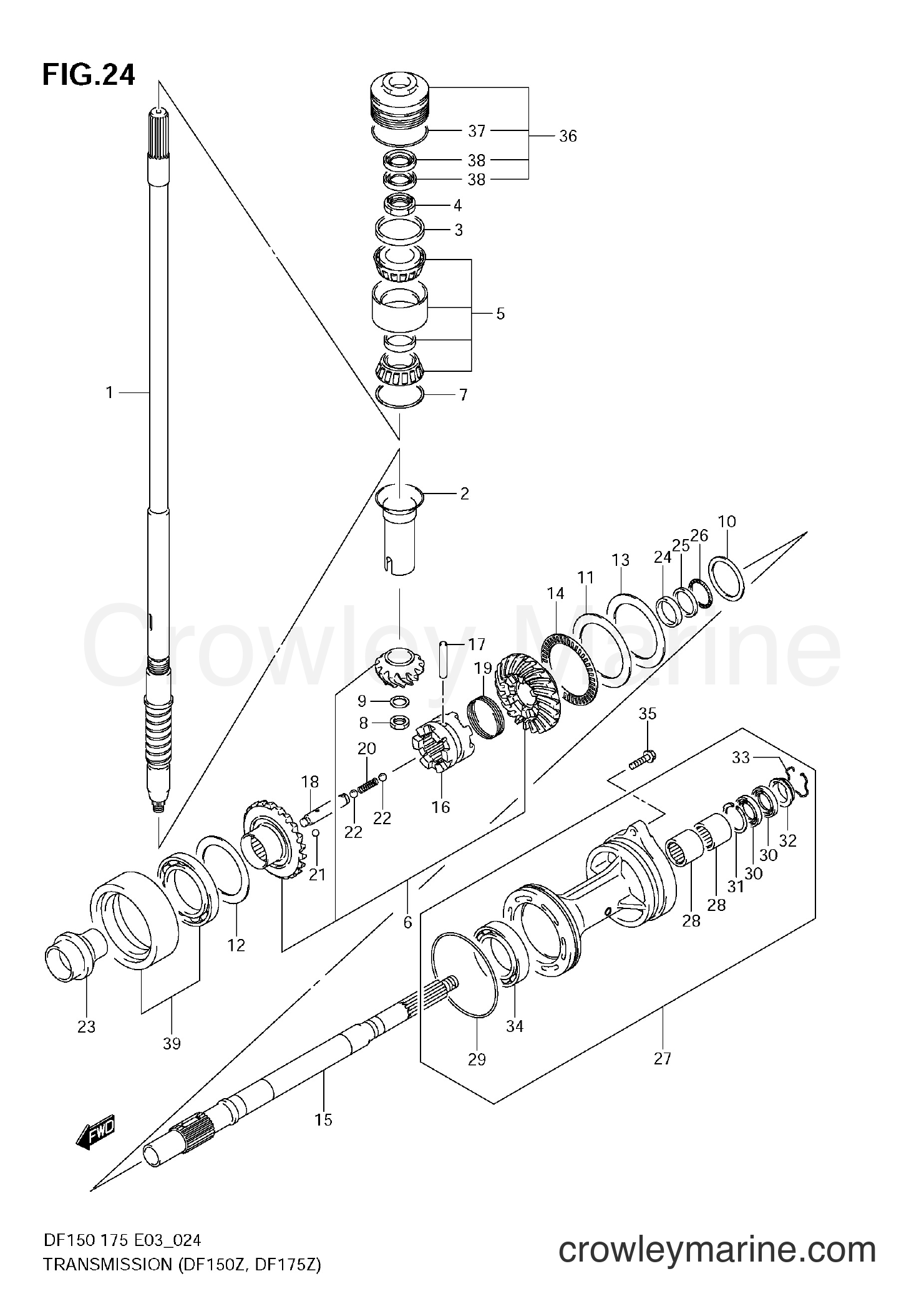 2006 Four-Stroke Outboard 150 - DF150 - TRANSMISSION (DF150Z,DF175Z)